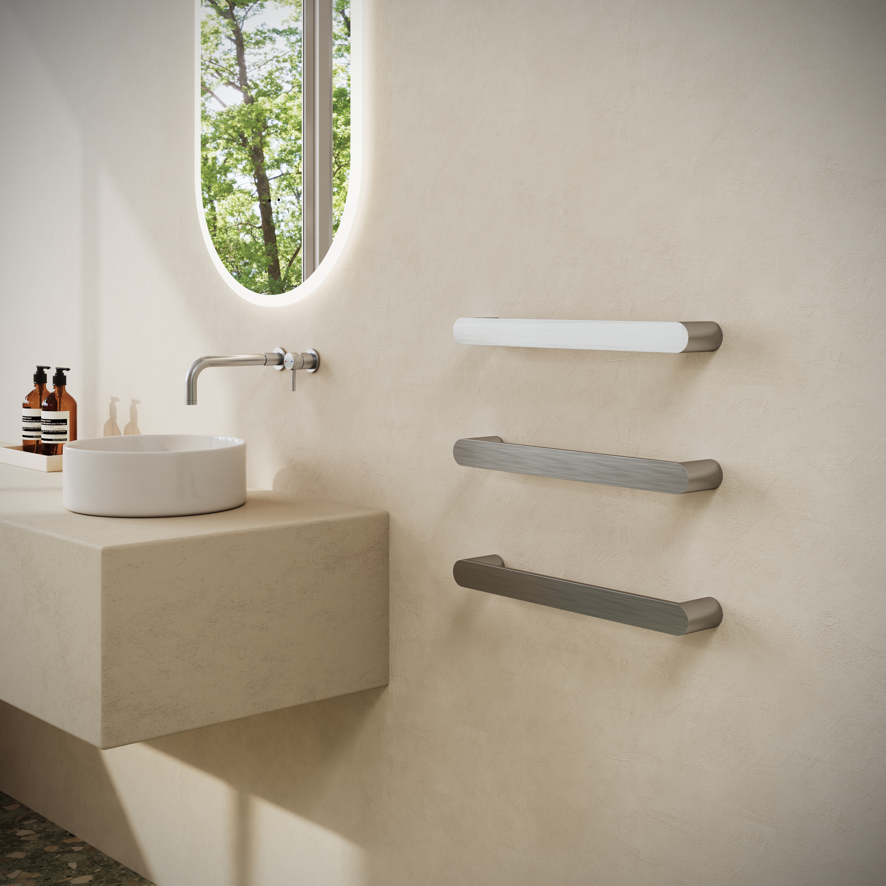Toasty Duna Brushed Stainless Steel Electric Heated Towel Rail