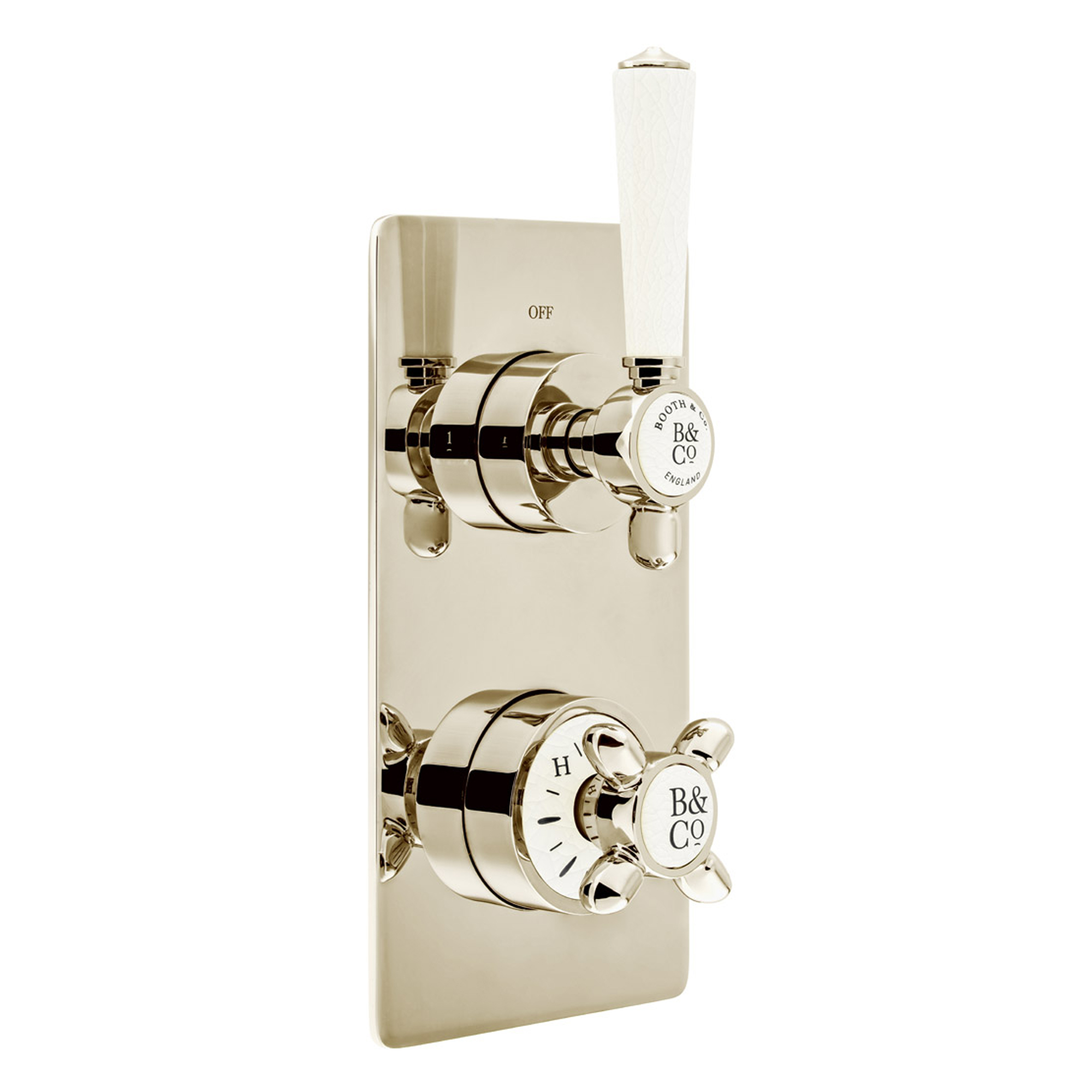 Booth & Co Axbridge Traditional 2 Outlet 2 Handle Concealed Thermostatic Shower Valve