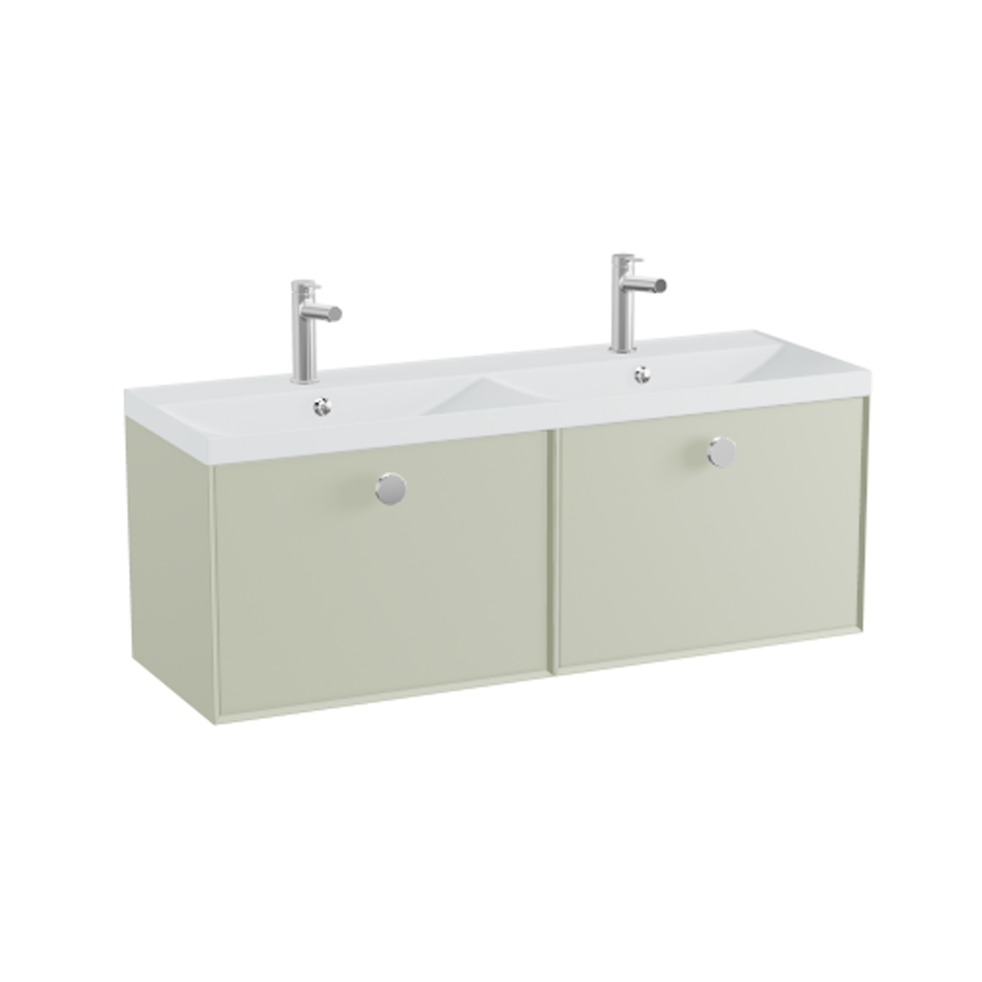 Vado Safari 1200mm Wall Hung Vanity Unit & Double Basin
