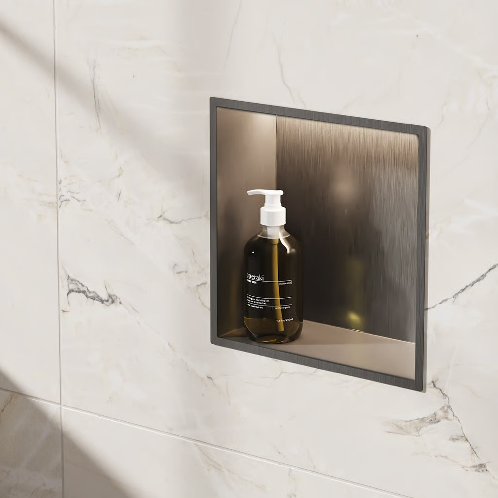 Crosswater Inset LED Illuminated Shower Niche - 305 x 305mm