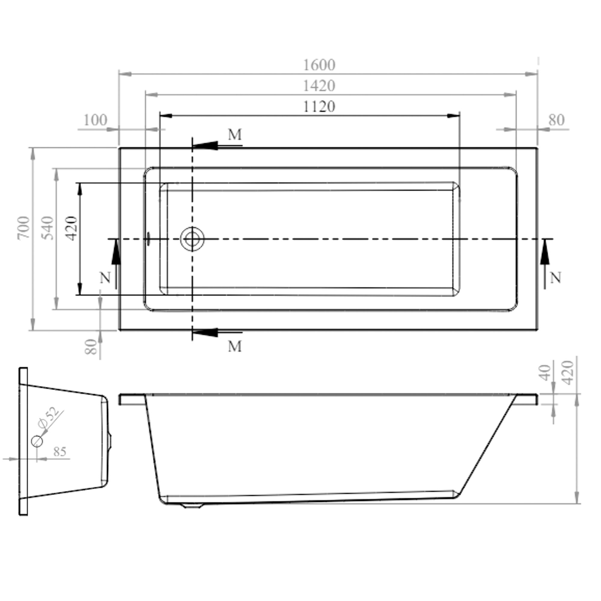 Emily Complete Brushed Brass Bathroom Suite with Reinforced Shower Bath & Rimless Toilet