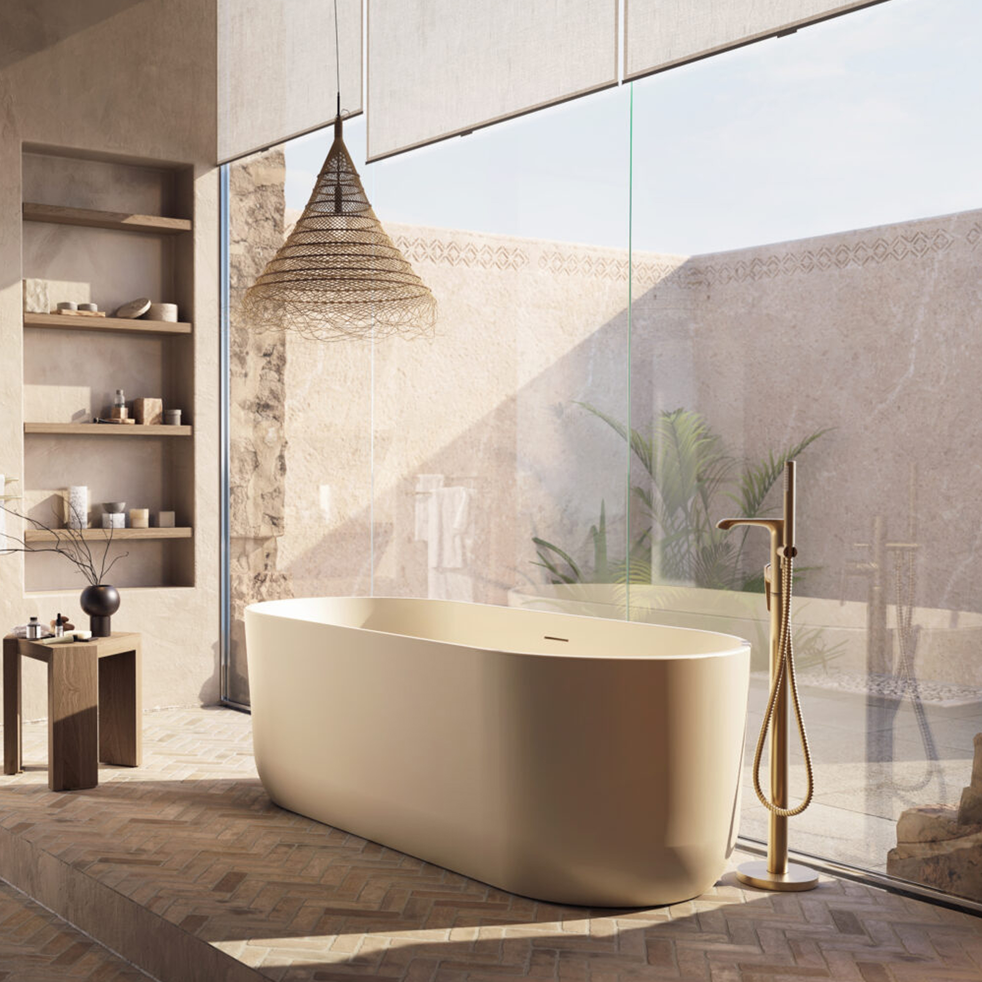 Dune Oval Freestanding Acrylic Bath 1700 - x 750mm