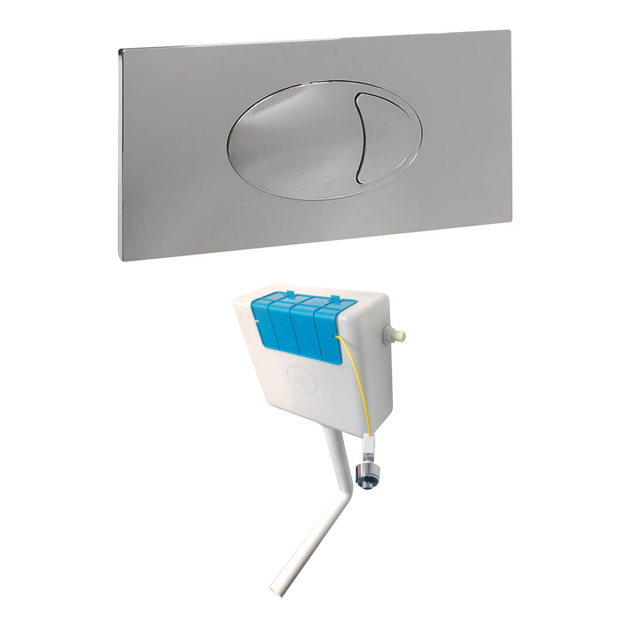 Drench Dual Flush Concealed Cistern with Dual Flush Plate