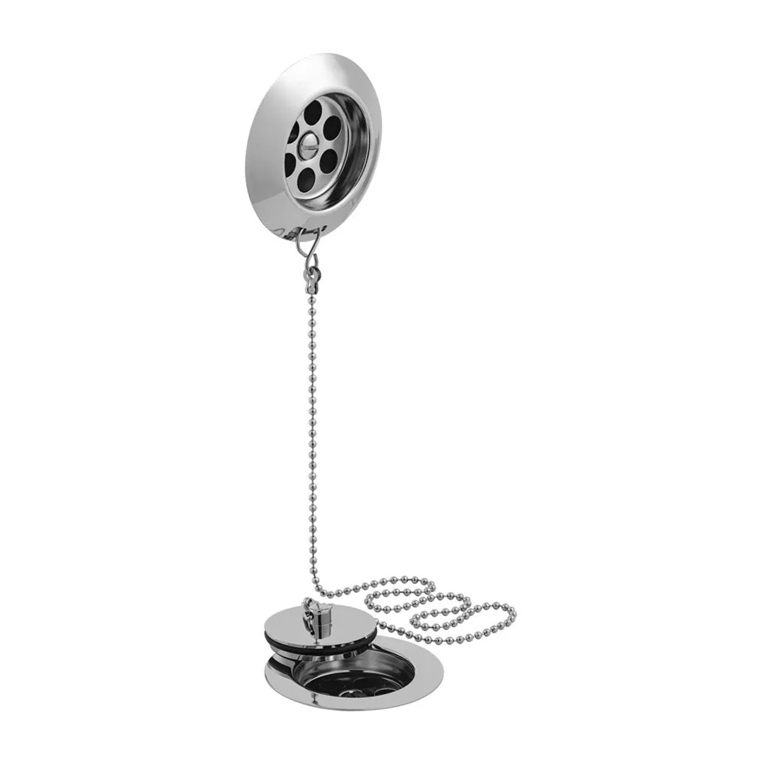 Vado Universal Traditional Bath Plug & Chain Waste - Chrome