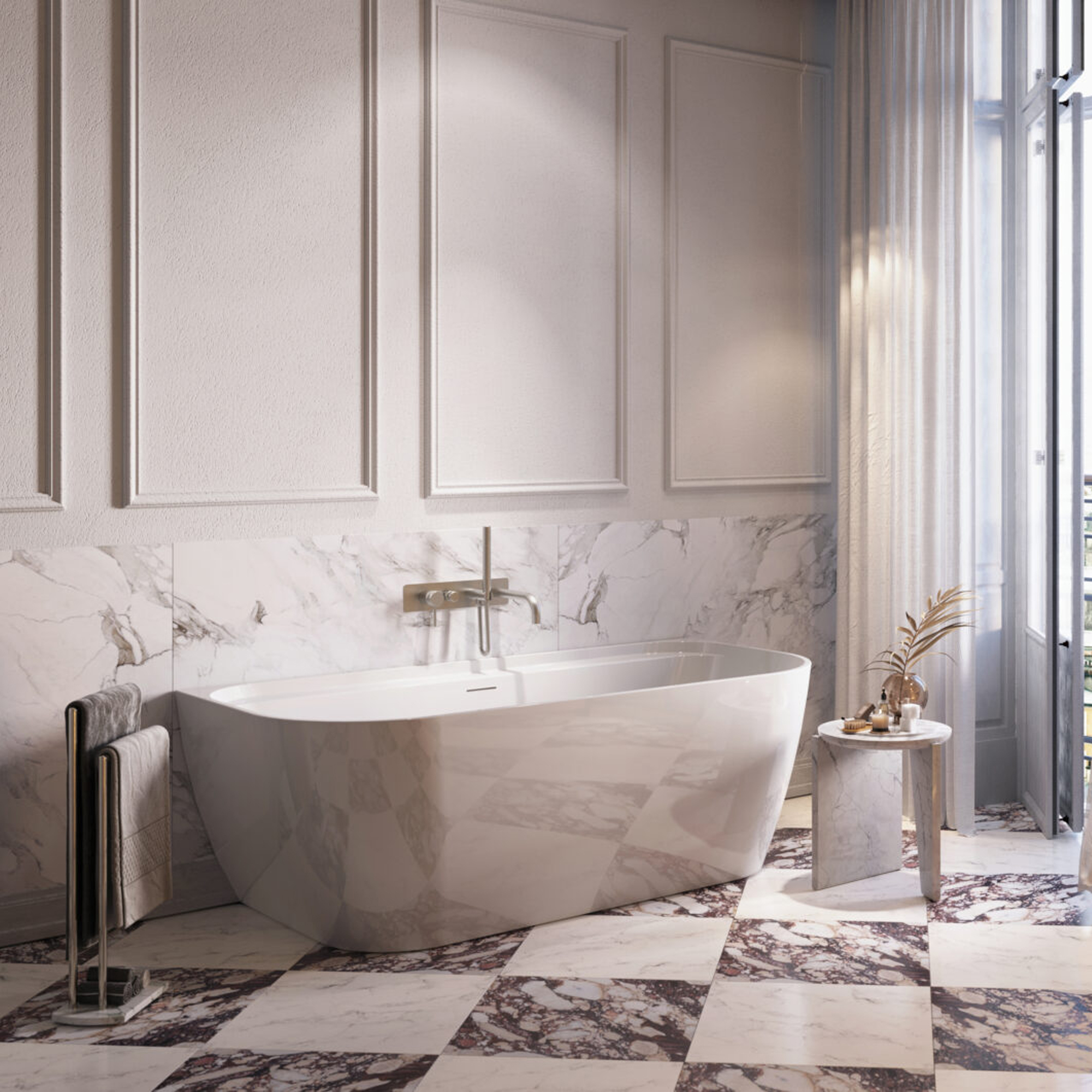 Dune Back To Wall Acrylic Bath - 1700 x 800mm