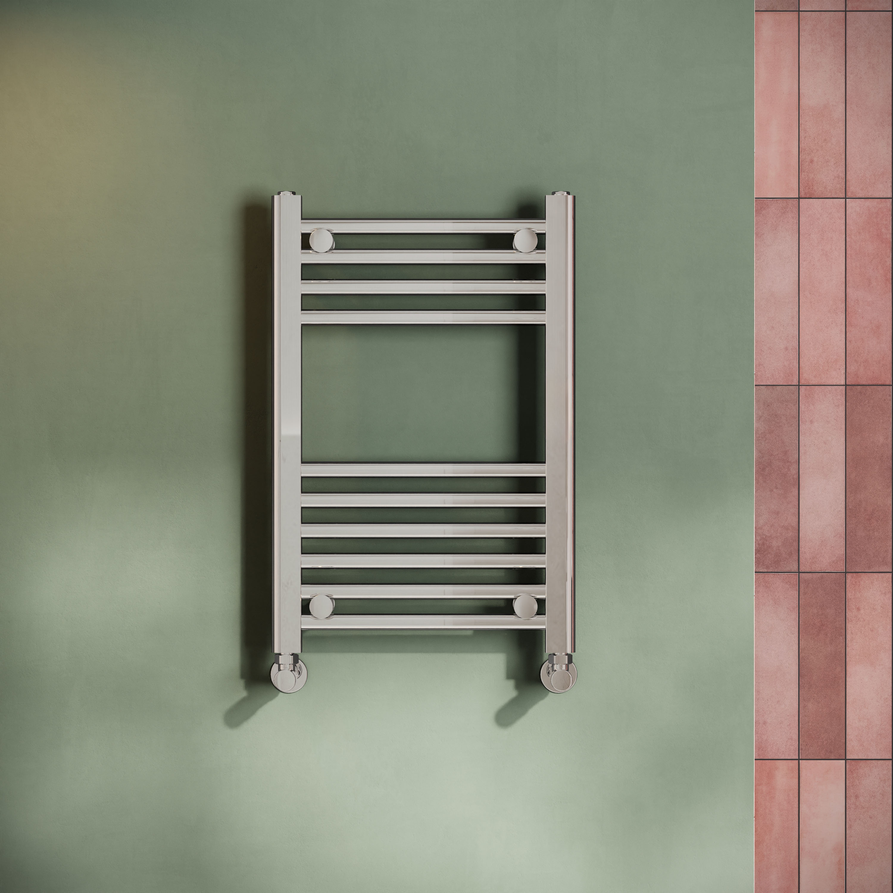 Toasty Glow Chrome 22mm Heated Ladder Towel Rail