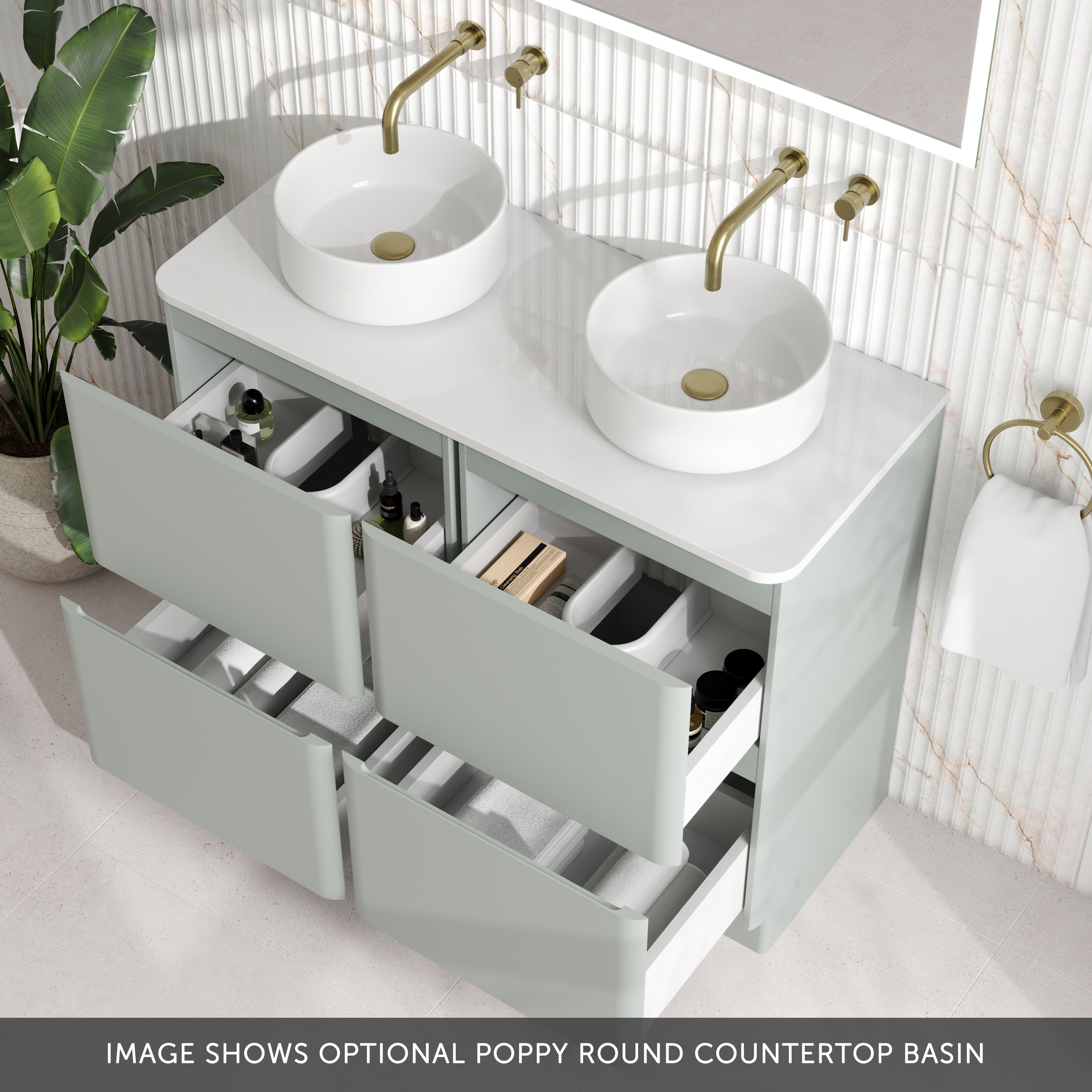Drench Origin 1000mm Floorstanding Vanity Unit & Countertop