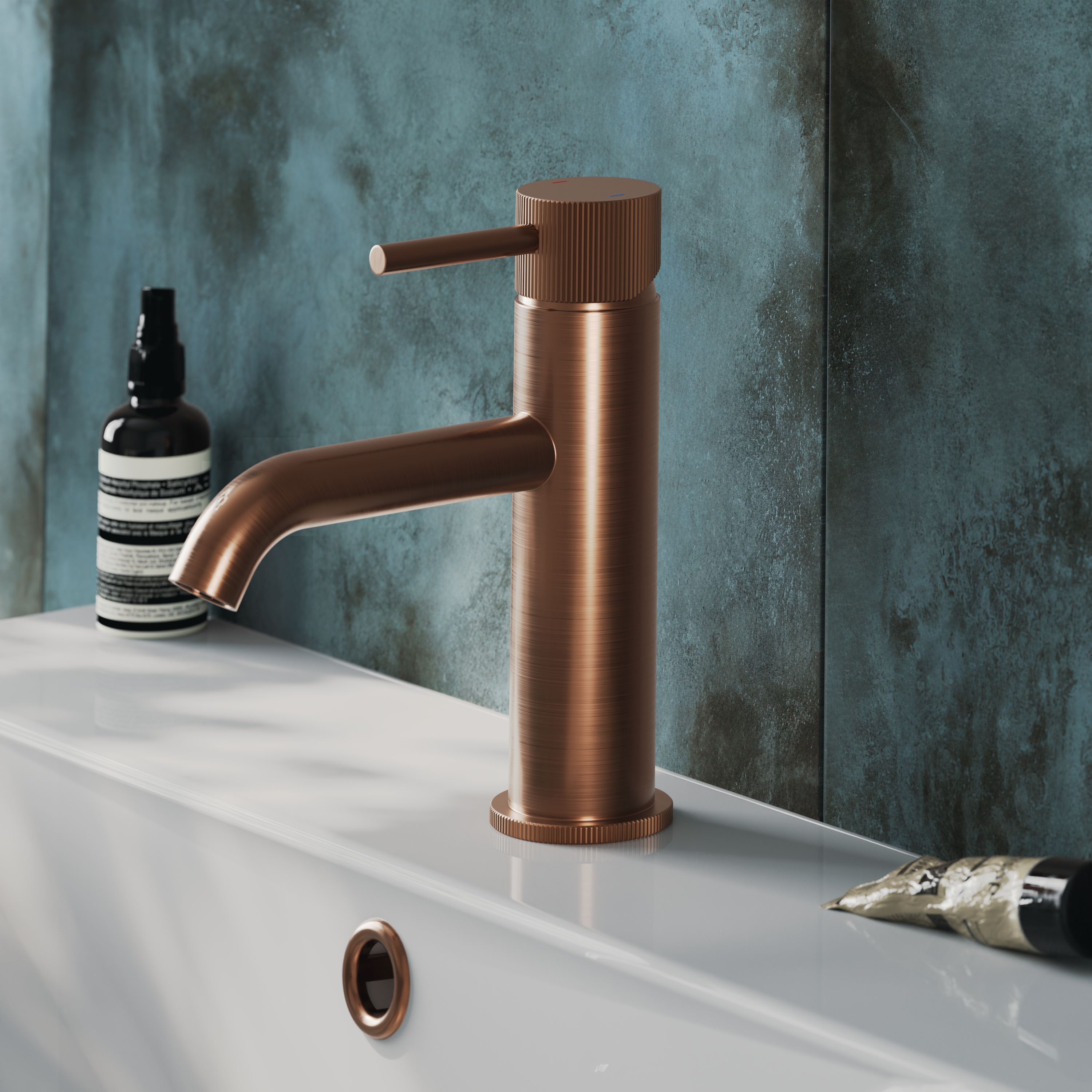 Harbour Fluted Mono Basin Mixer Tap & Waste