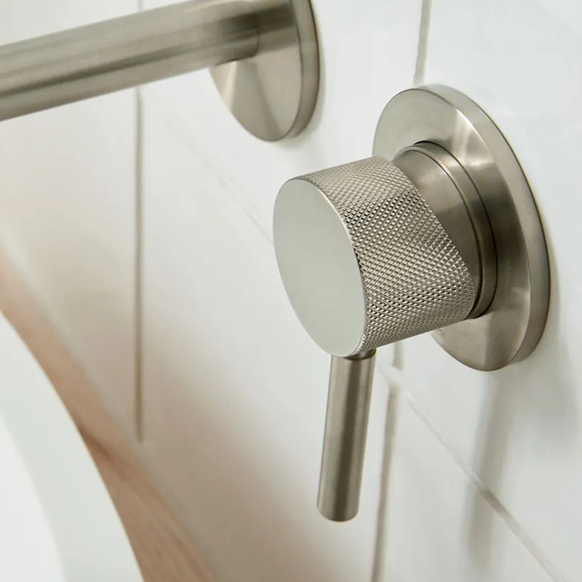 Vado Individual Origins Slimline 2 Hole Wall Mounted Basin Mixer Tap with Knurled Handle