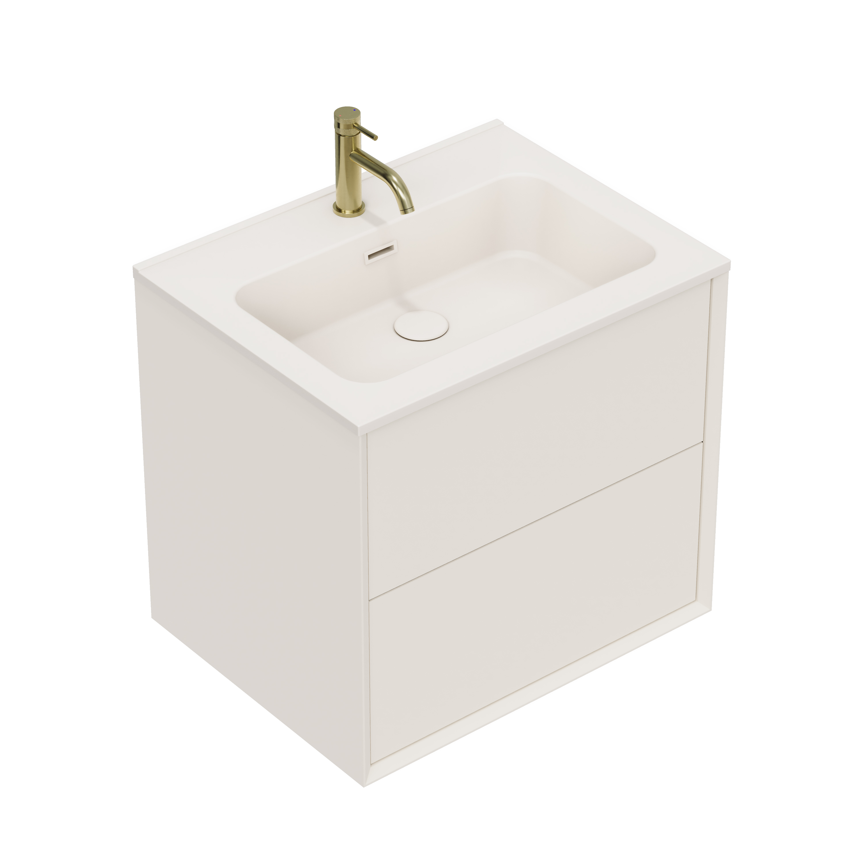 Oslo 600mm Wall Mounted Vanity Unit & Matt White Basin