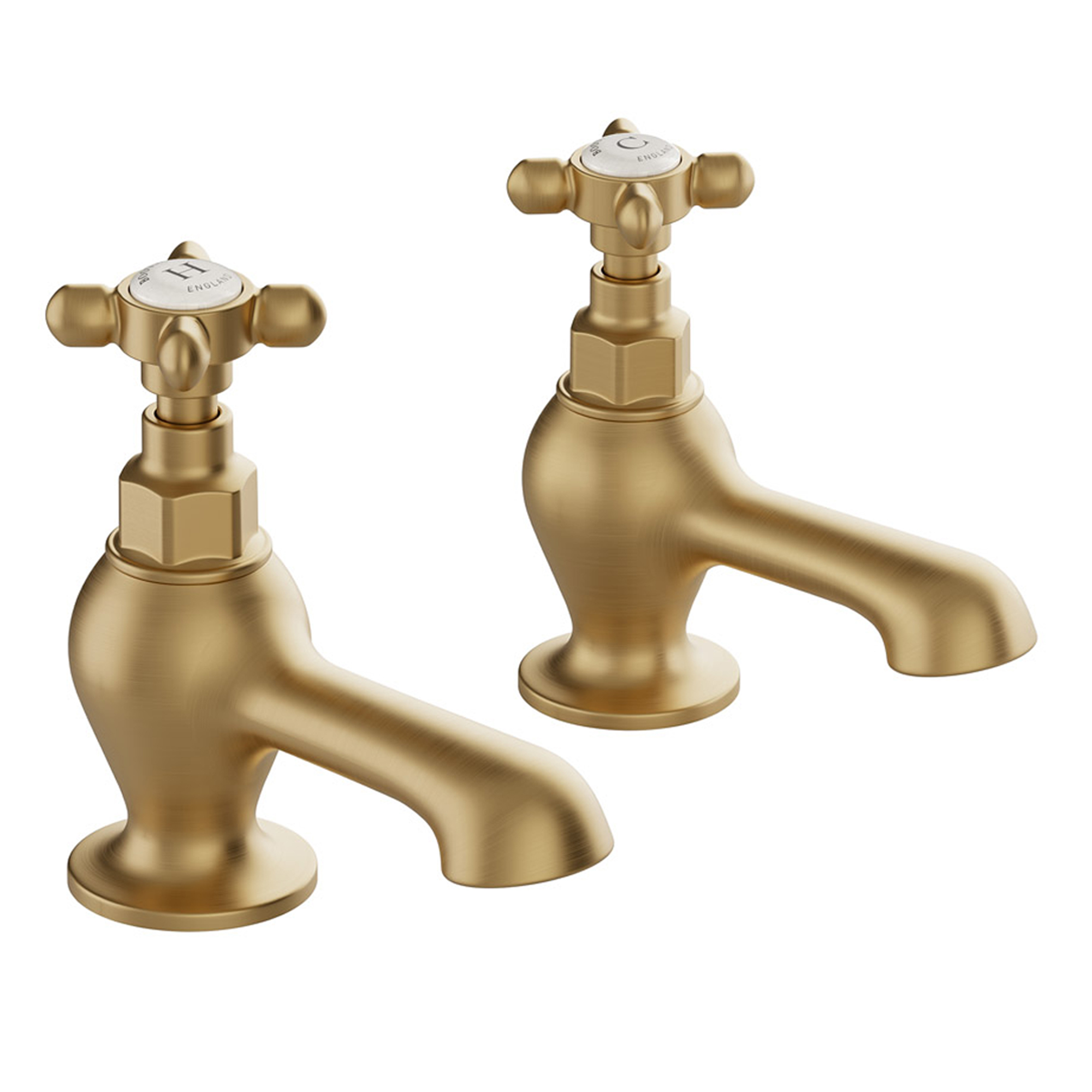 Booth & Co Axbridge Traditional Crosshead Bath Pillar Taps