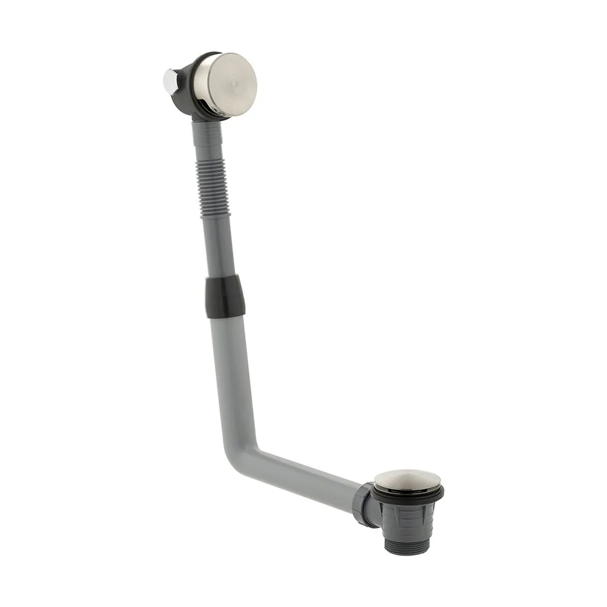 Vado Individual Round Overflow Bath Filler with Click Clack Waste