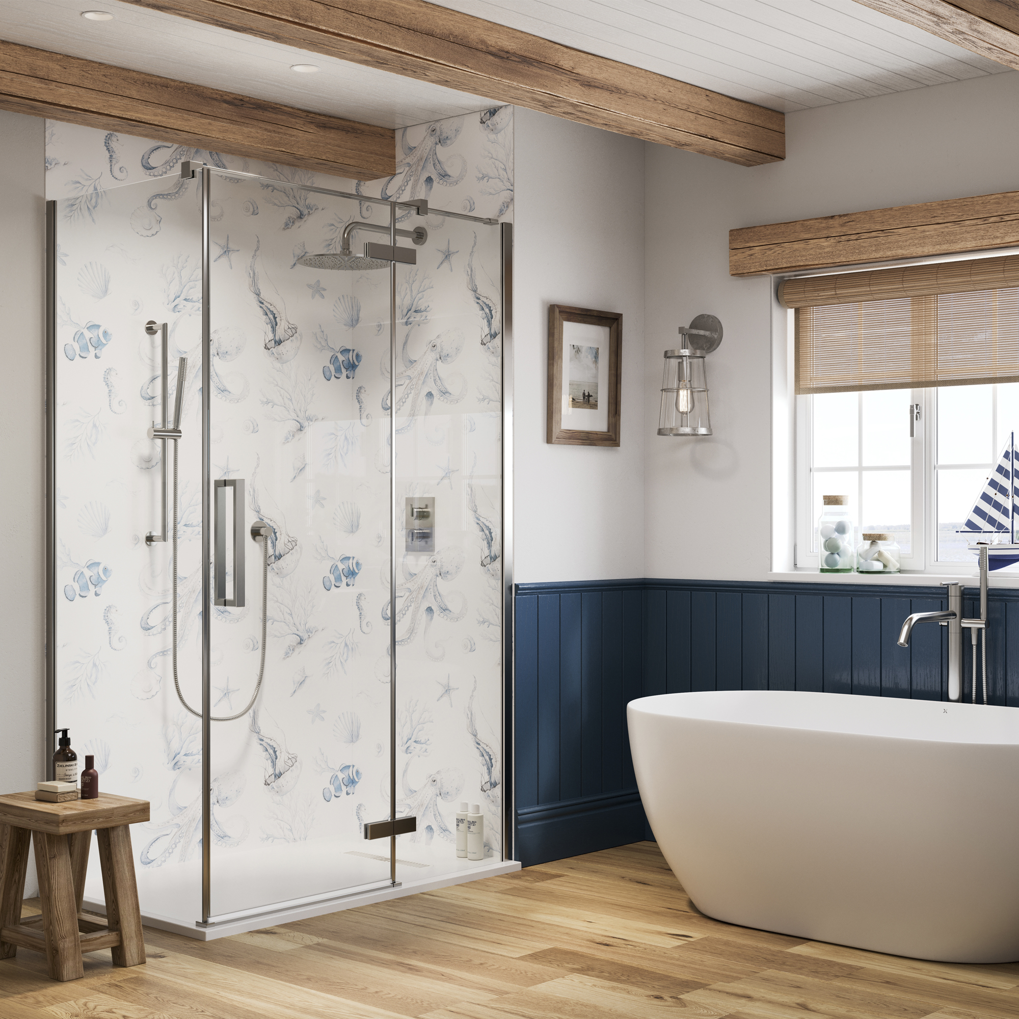 Showerwall Nautical Acrylic Pack Bathroom Wall Panel