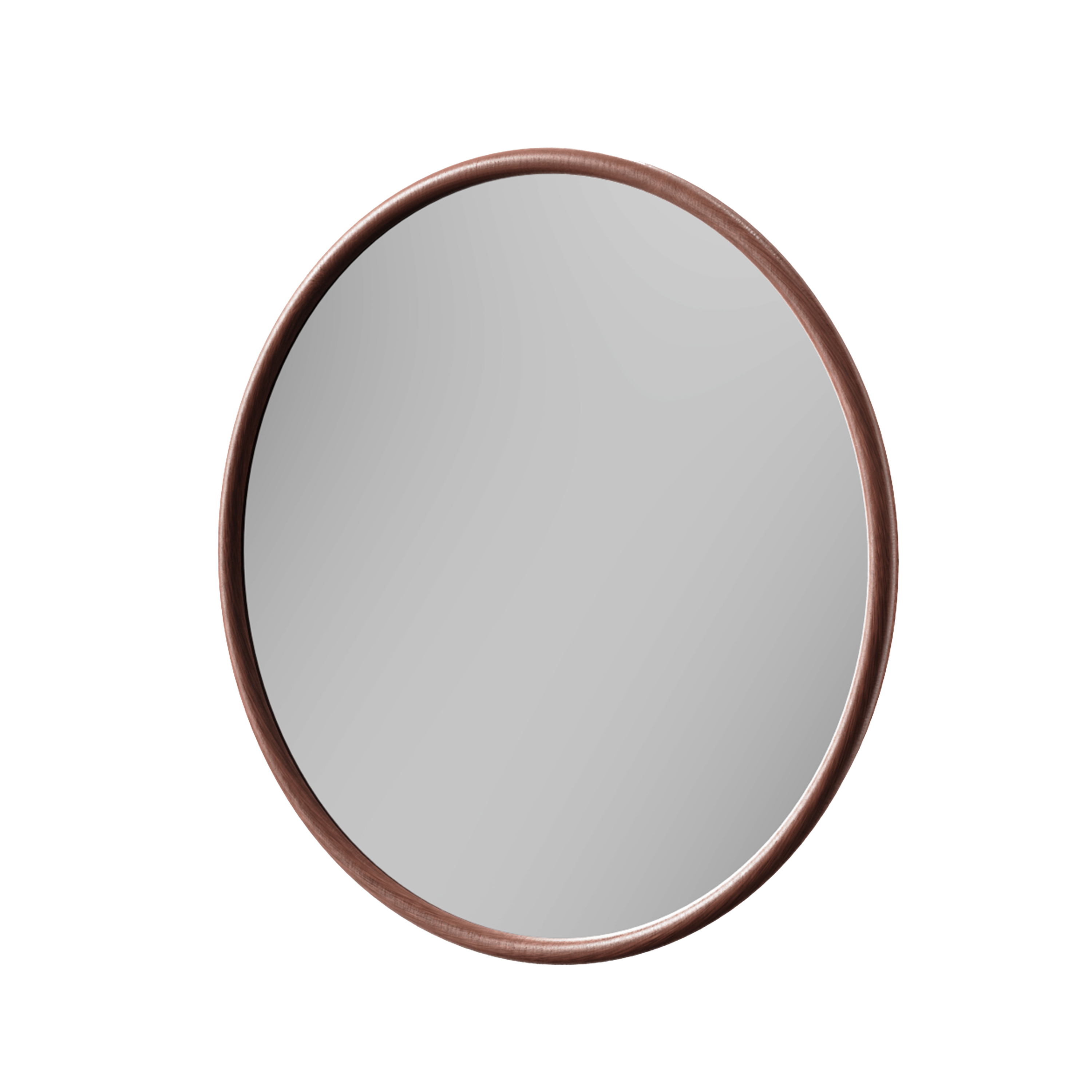 Drench Alfie Round Wood Effect Framed Mirror - 600mm