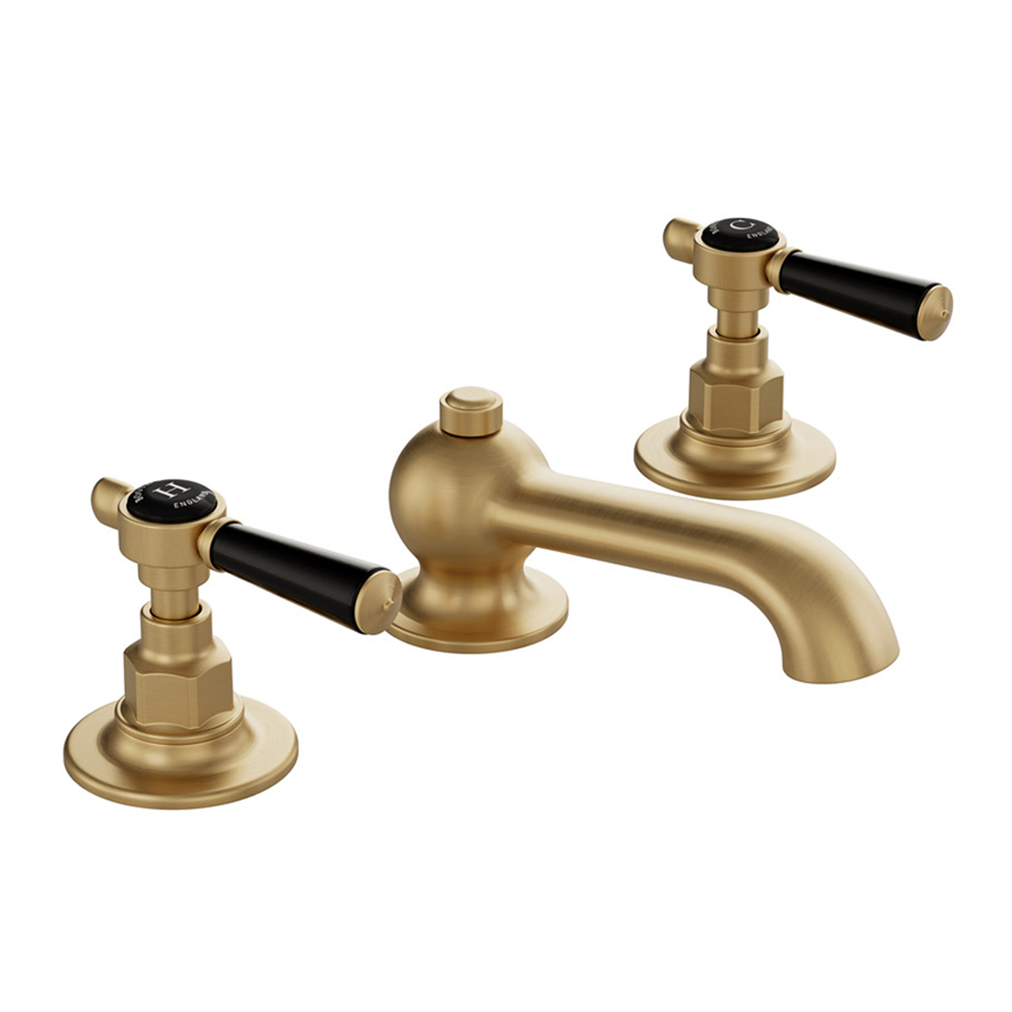 Booth & Co Axbridge Traditional Lever 3 Hole Basin Mixer Tap with Waste