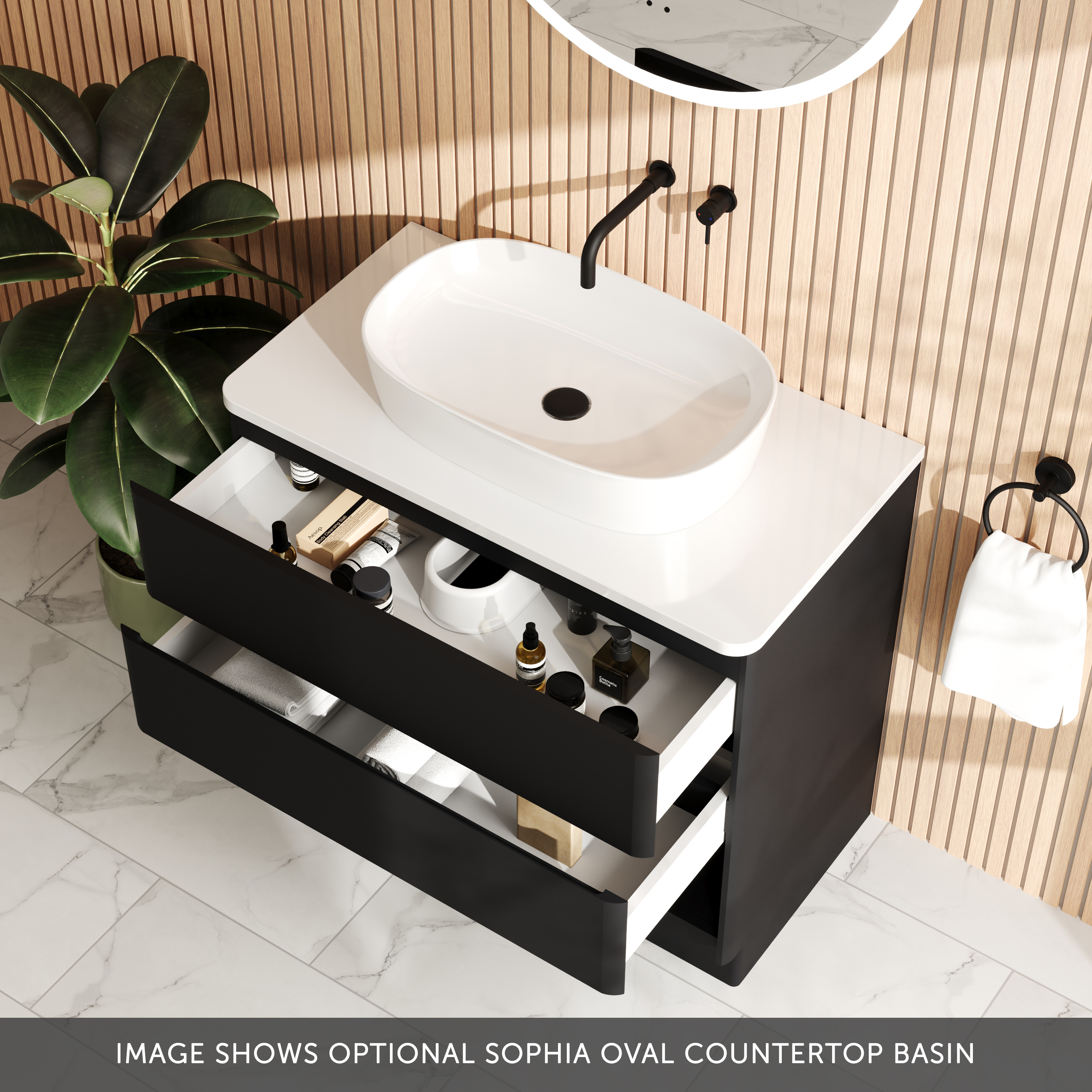 Drench Origin 900mm Floorstanding Vanity Unit & Countertop