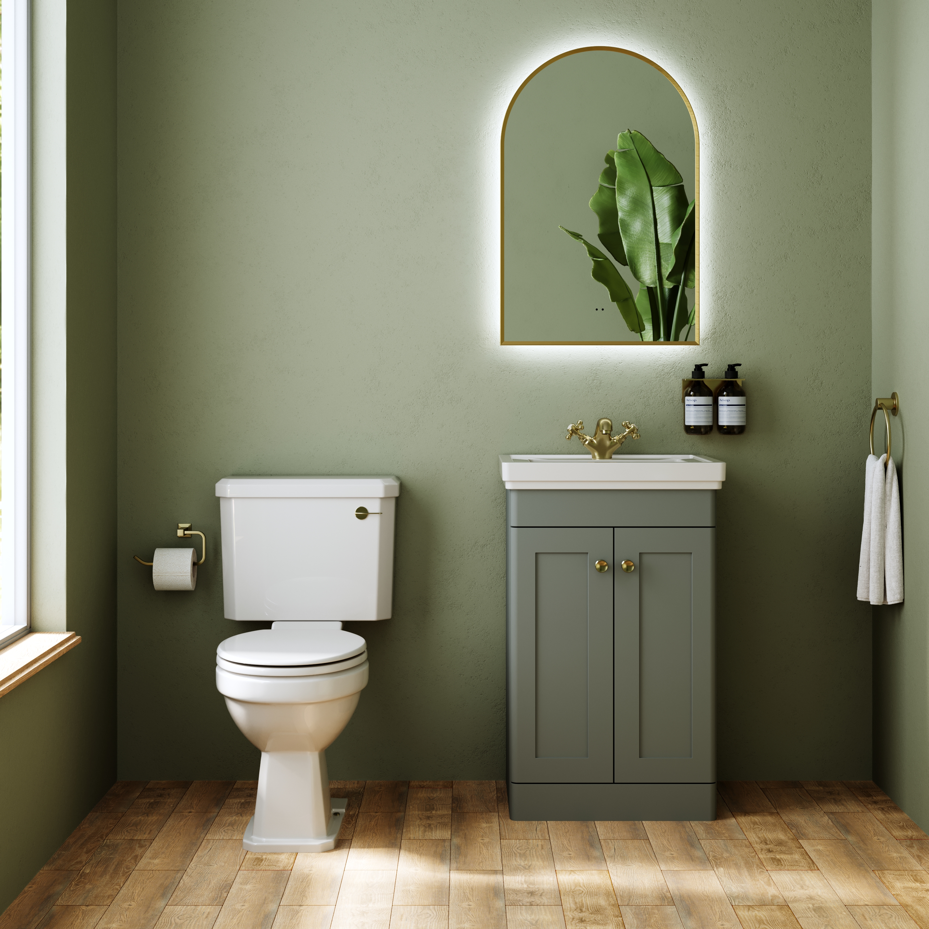 Butler & Rose Ophelia Traditional Toilet & 500mm Floorstanding Vanity Unit Bathroom Suite