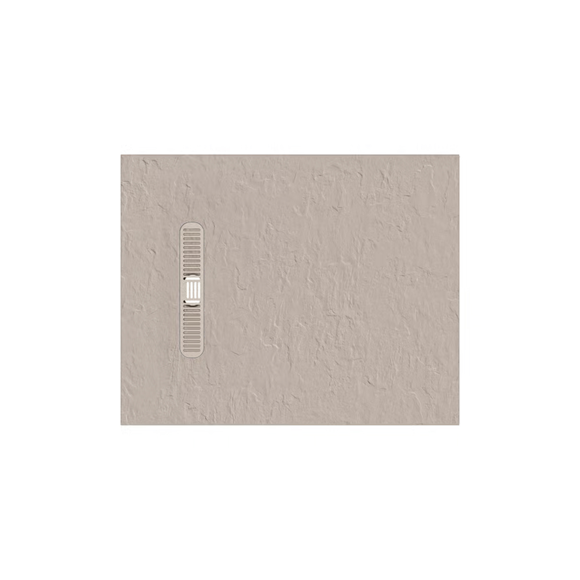 Crosswater Vito 25mm Dolomite Stone Resin Textured Rectangular Shower Tray with Linear Waste Cover