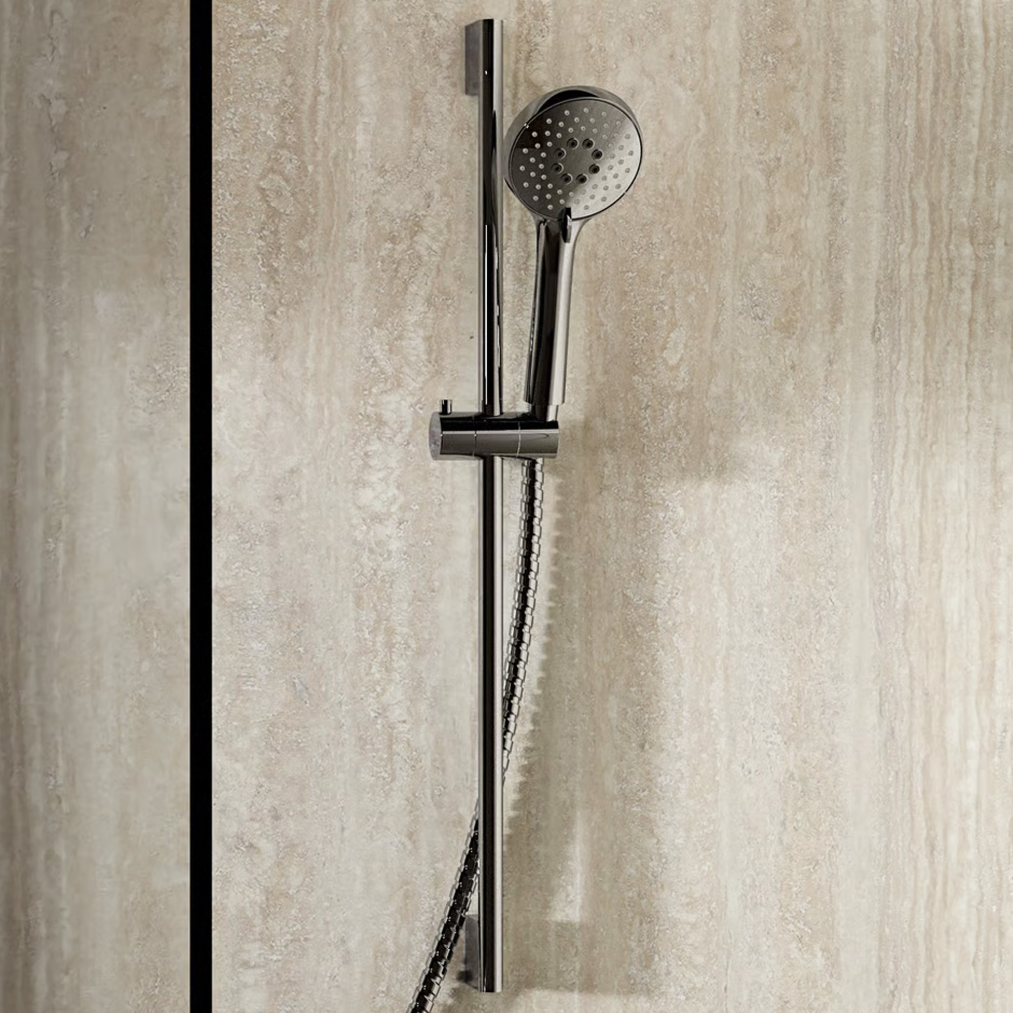 Crosswater Sliding Rail Shower Kit with Wall Outlet & Hose