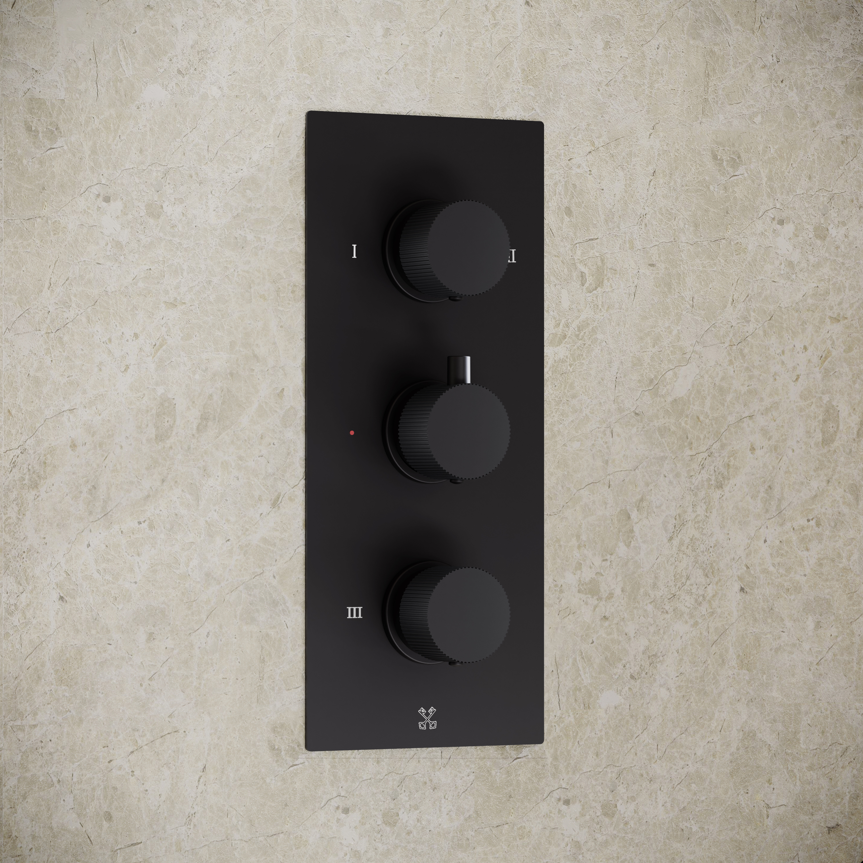 Core Shower Package with 3 Outlet Portrait Valve, Fixed Shower Head, Kit & Overflow Bath Filler
