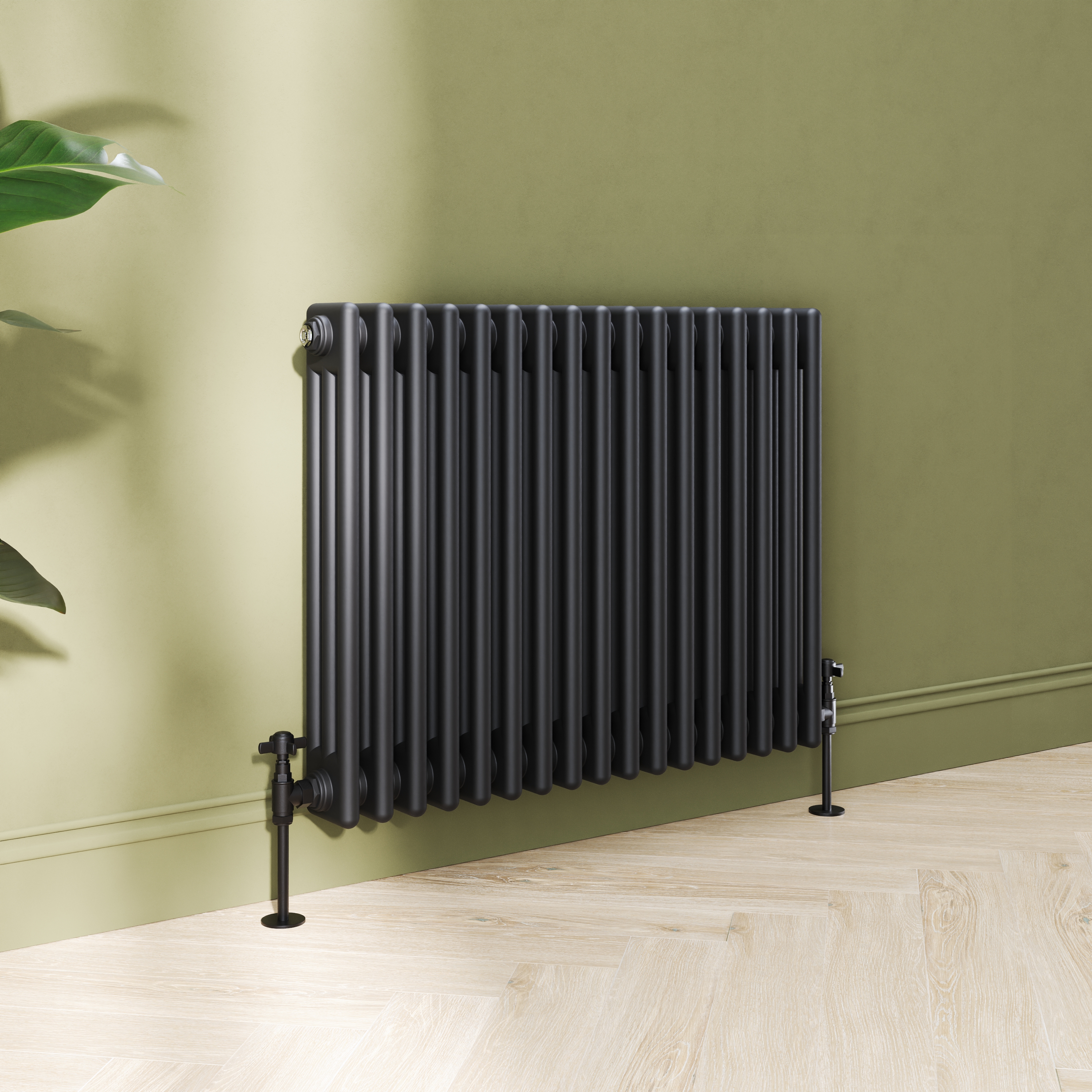 Toasty Ardleigh Matt Black Horizontal Column Radiator