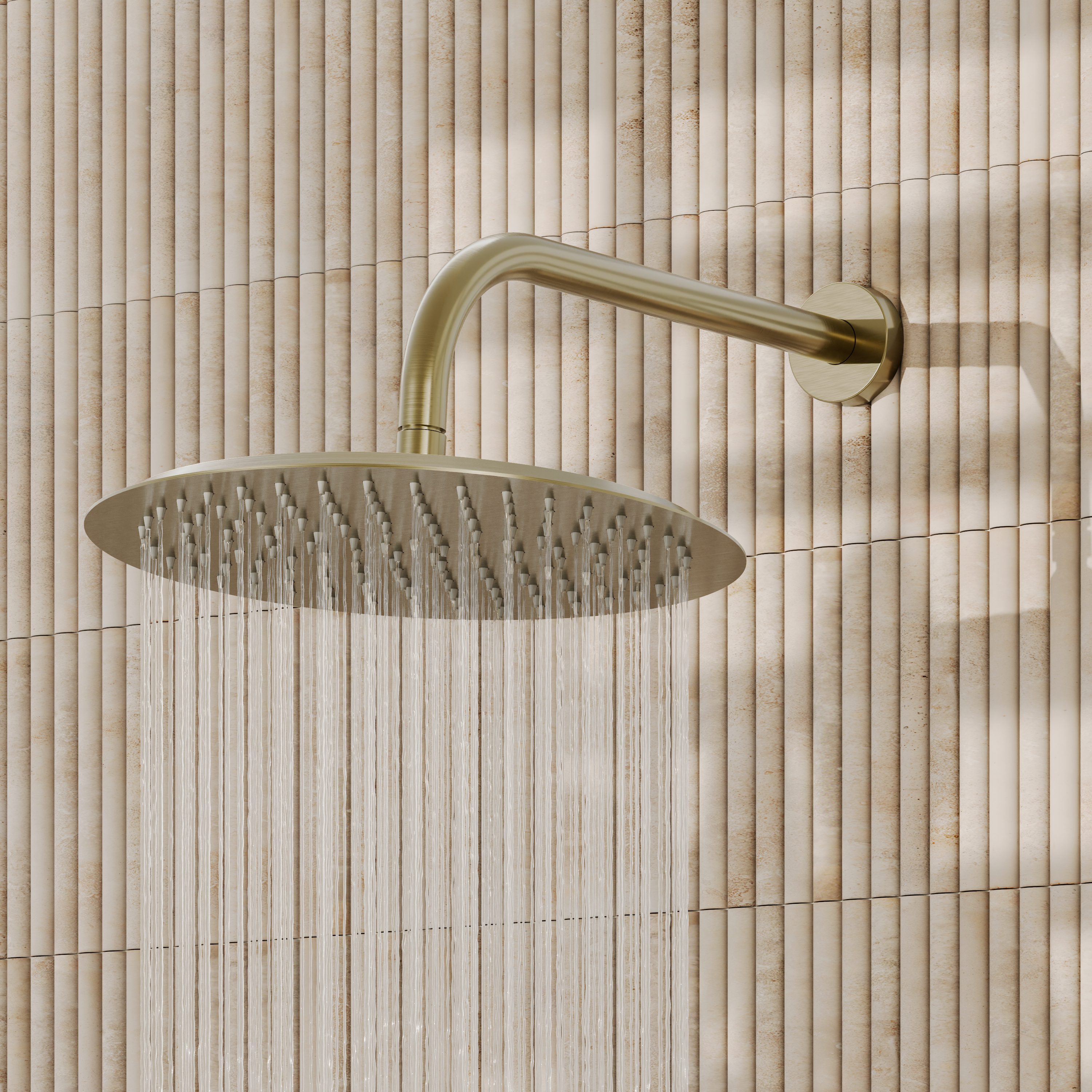 Core 300mm Slimline Round Shower Head with Wall Mounted Shower Arm