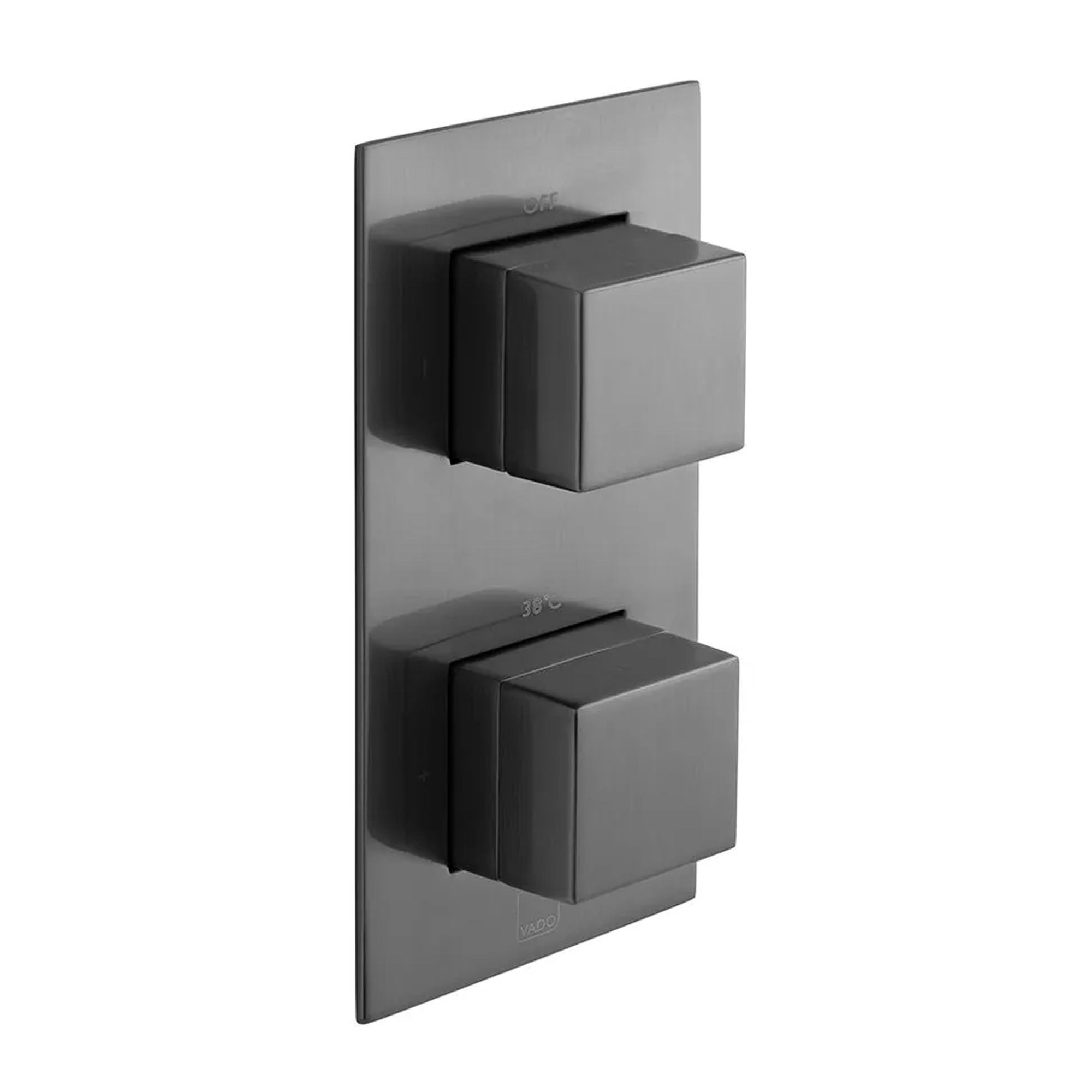 Vado Individual Tablet Notion Vertical 1 Outlet 2 Handle Thermostatic Concealed Shower Valve
