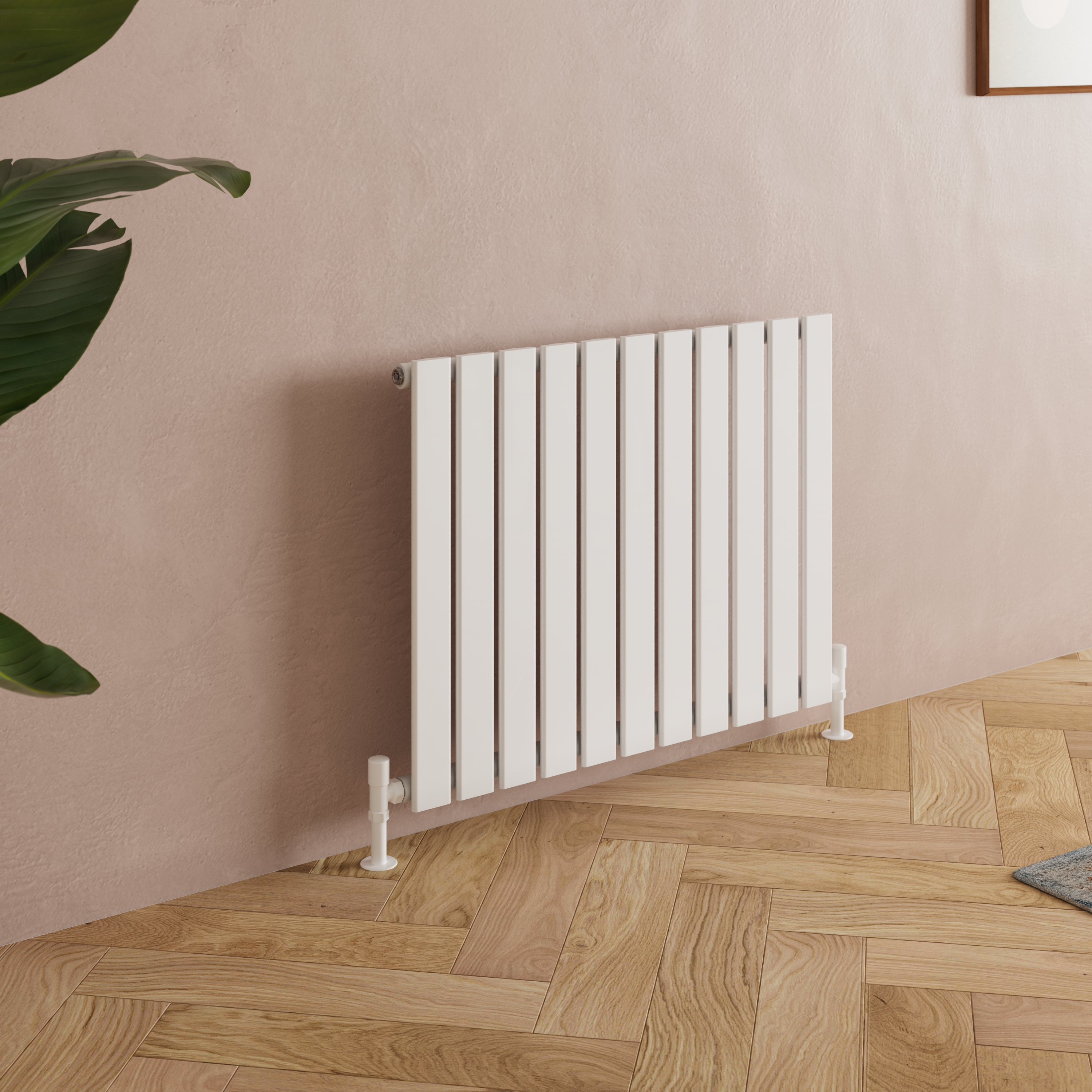 Toasty Radiance White Flat Panel Horizontal Radiator