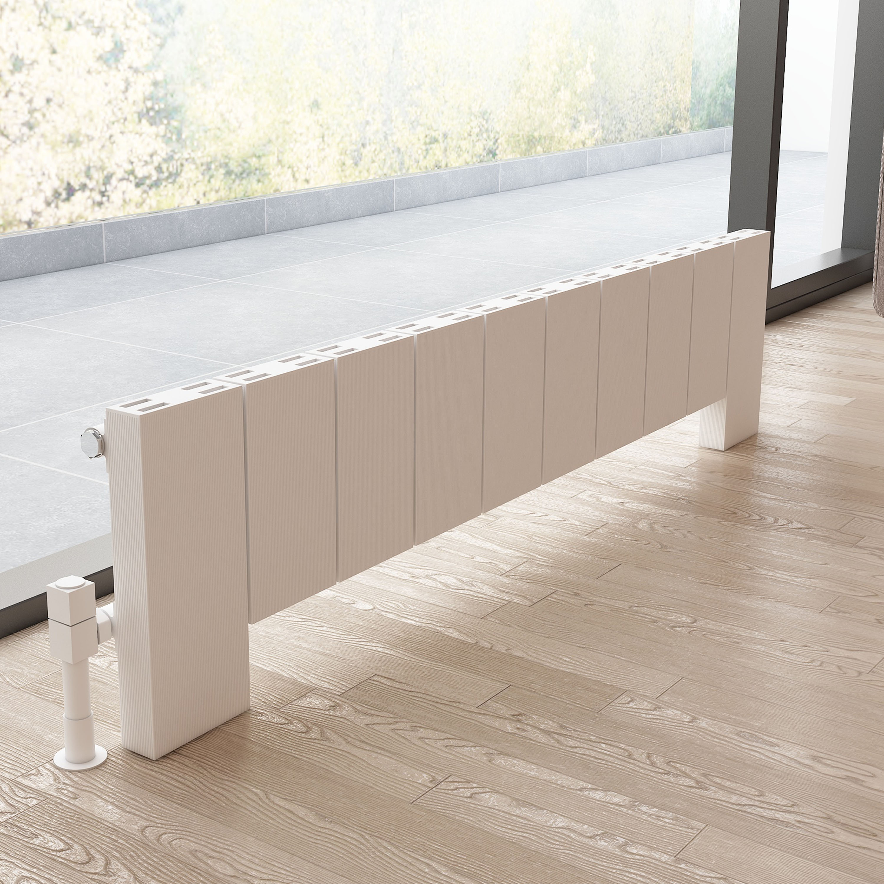 Carisa Elvino Floorstanding Panel Designer Aluminium Radiator