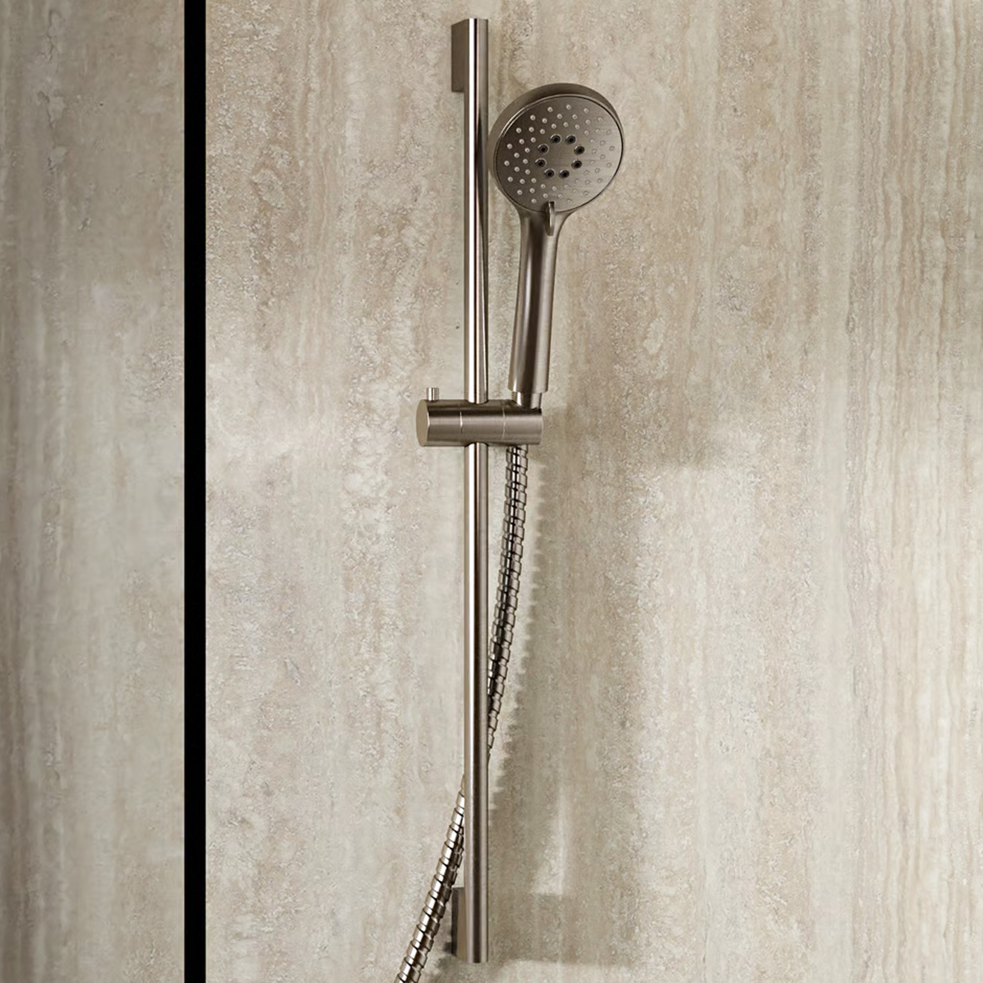 Crosswater Sliding Rail Shower Kit with Wall Outlet & Hose