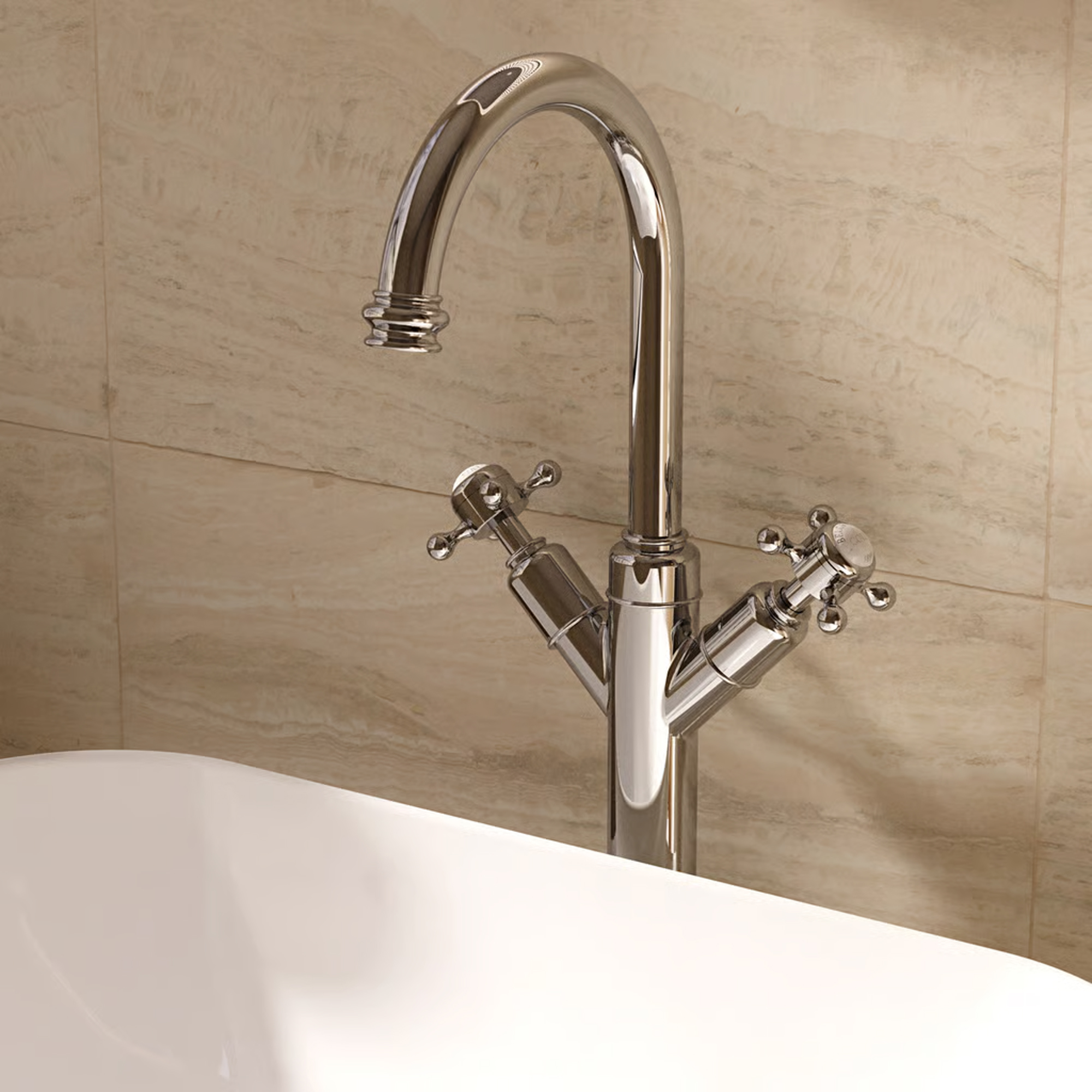 Crosswater Belgravia Crosshead Tall Basin Mixer Tap