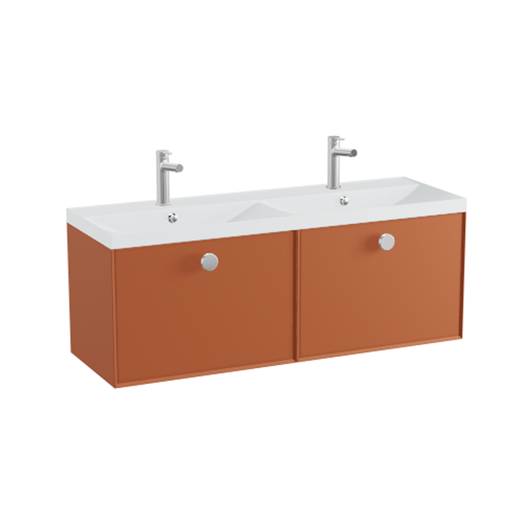 Vado Safari 1200mm Wall Hung Vanity Unit & Double Basin