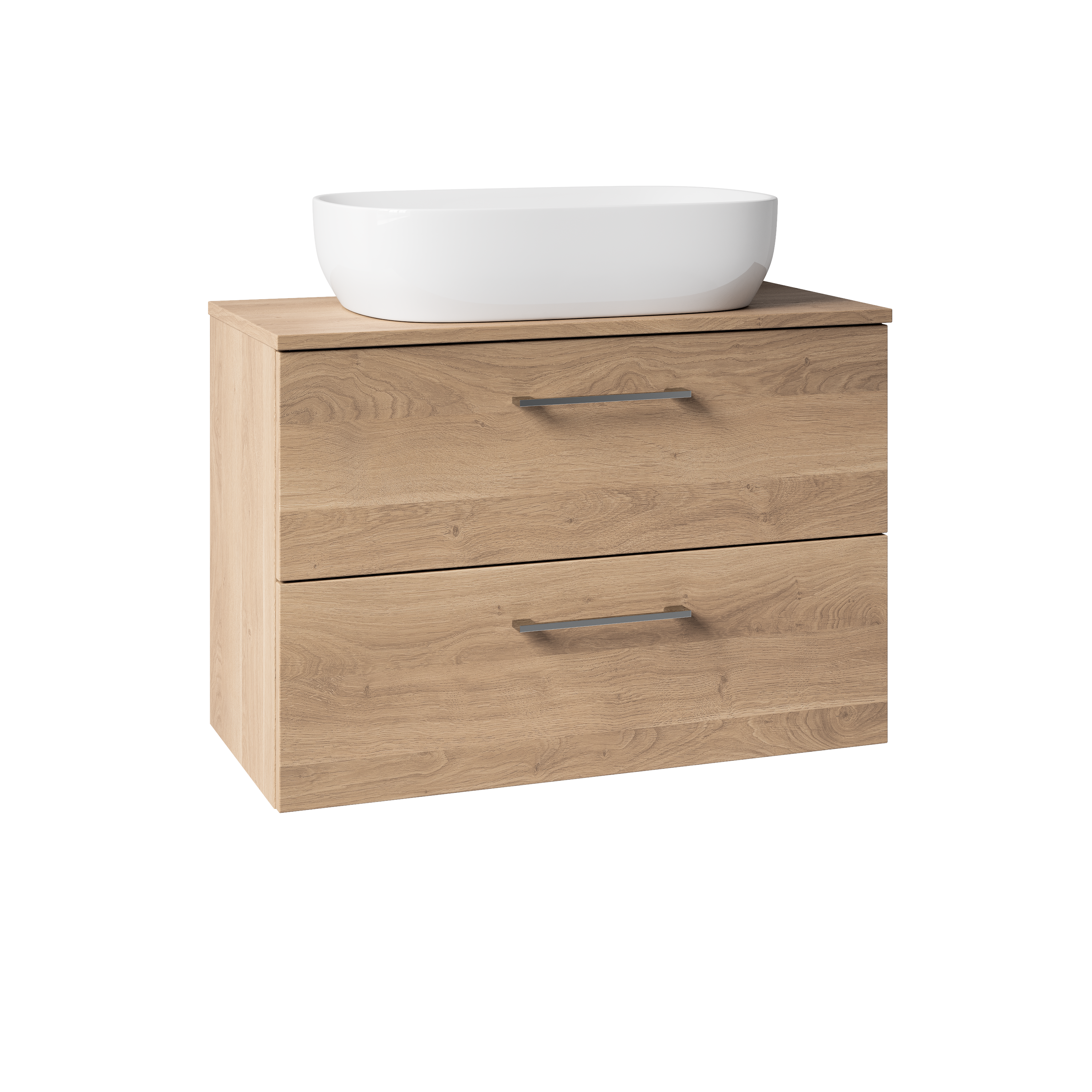 Erin 800mm Wall Mounted 2 Drawer Vanity Unit & Countertop