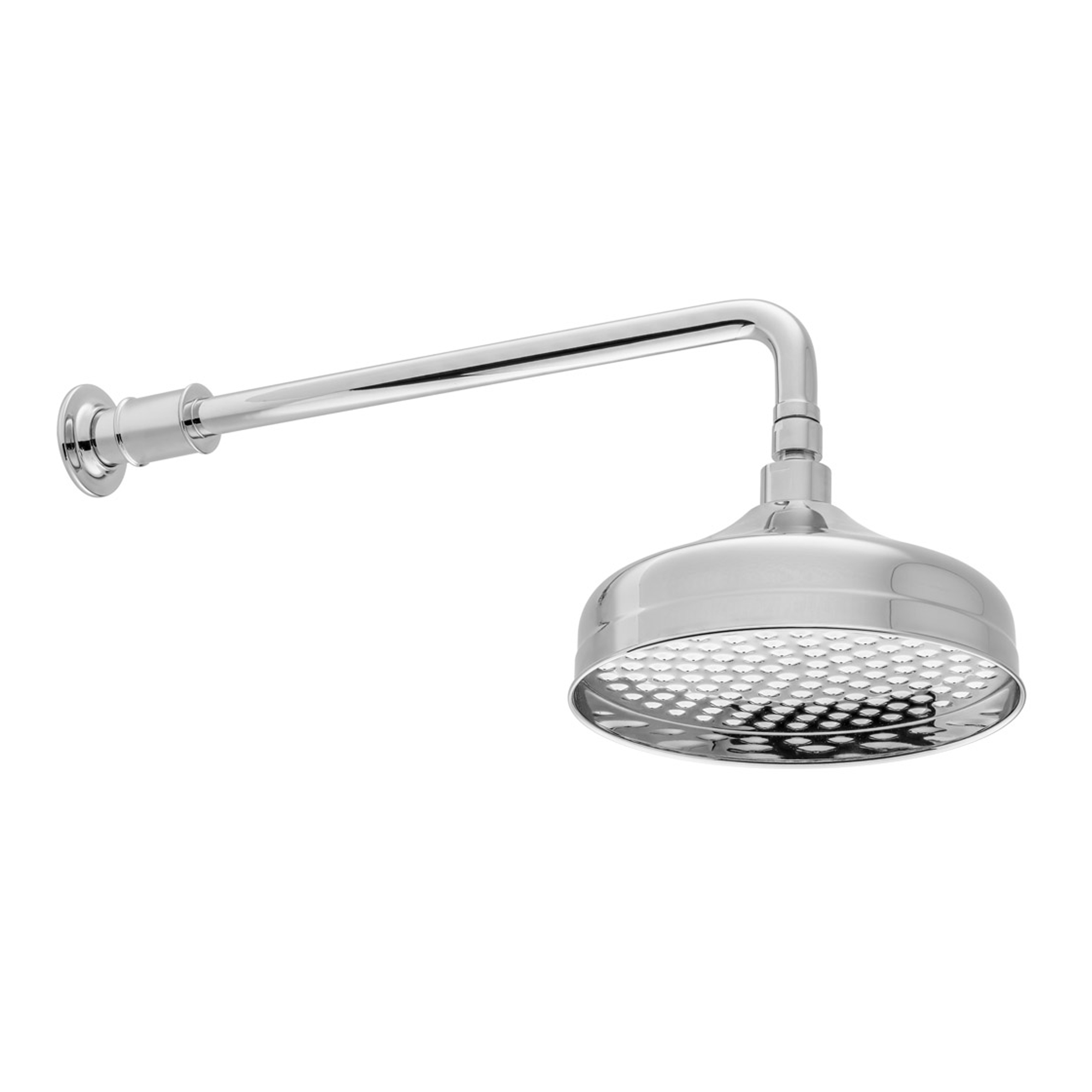 Booth & Co Axbridge Traditional Wall Mounted Round 200mm Shower Head & Arm