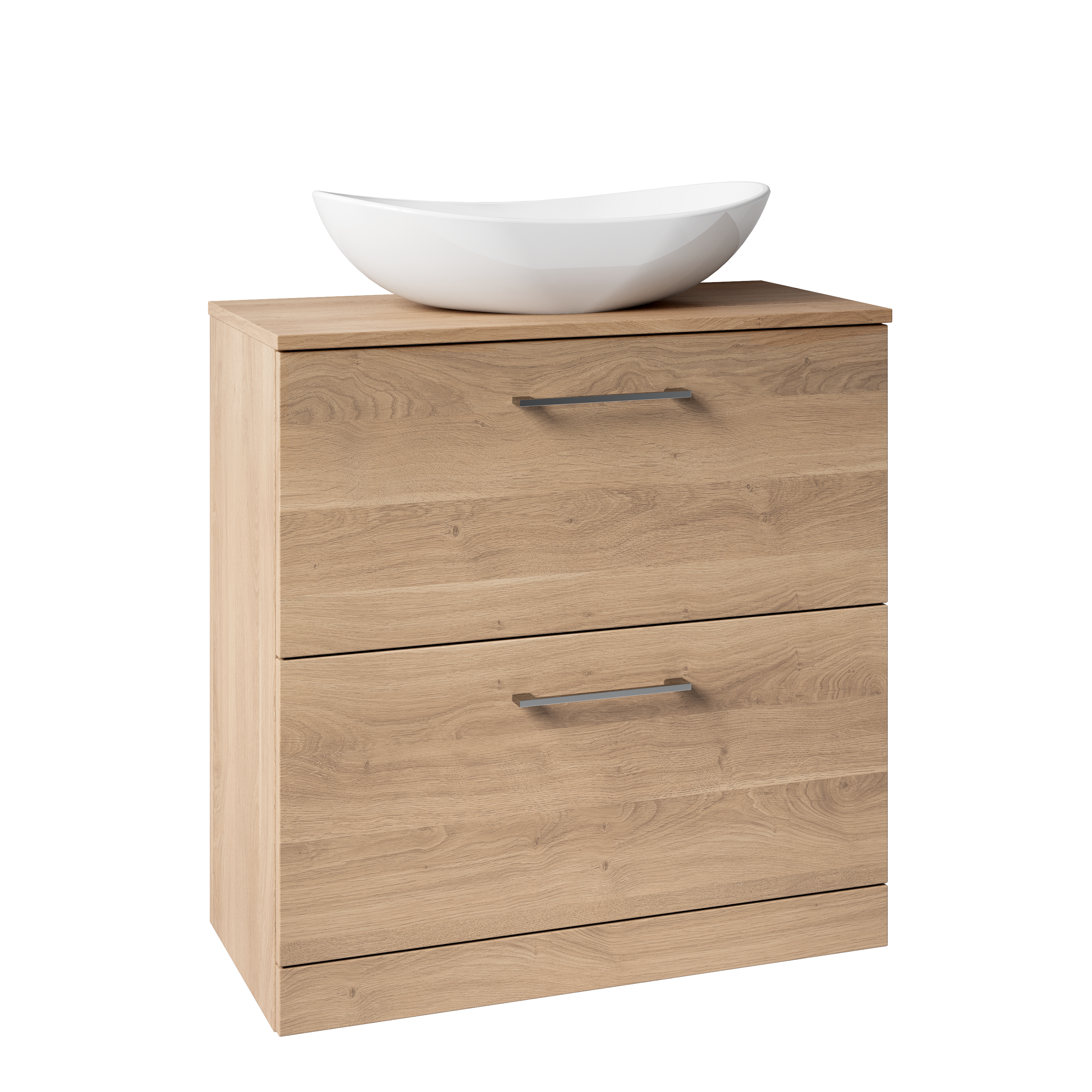 Erin 800mm Floorstanding 2 Drawer Vanity Unit & Countertop