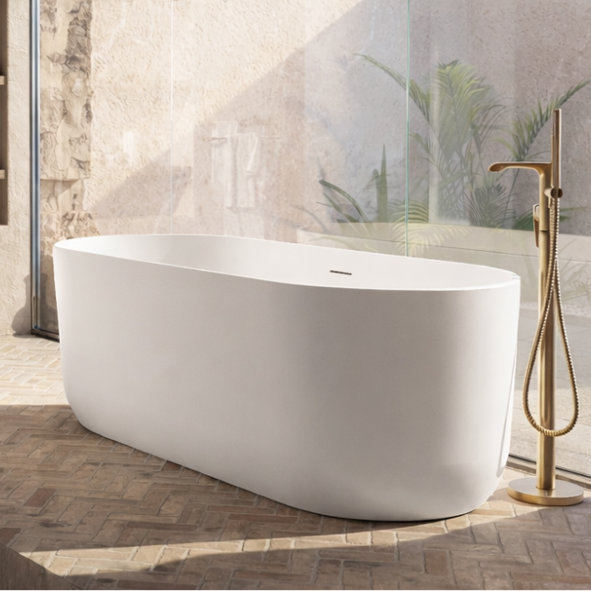 Dune Oval Freestanding Acrylic Bath 1700 - x 750mm