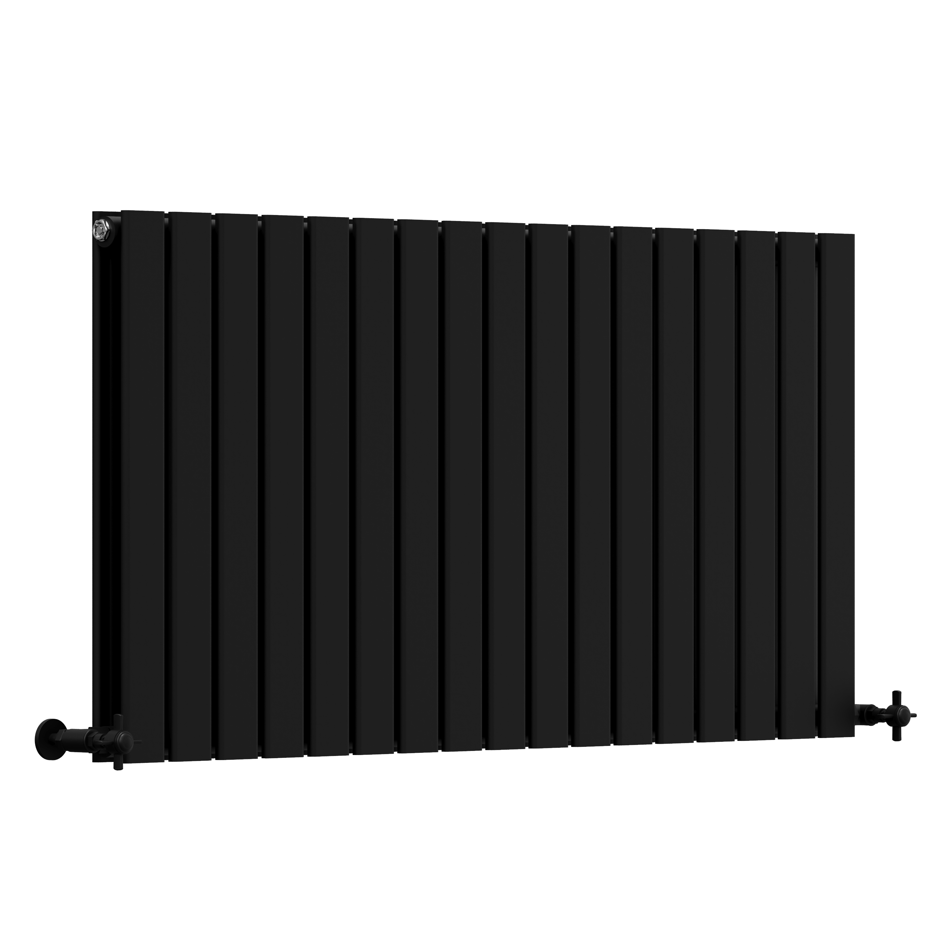 Toasty Radiance Matt Black Flat Panel Horizontal Radiator