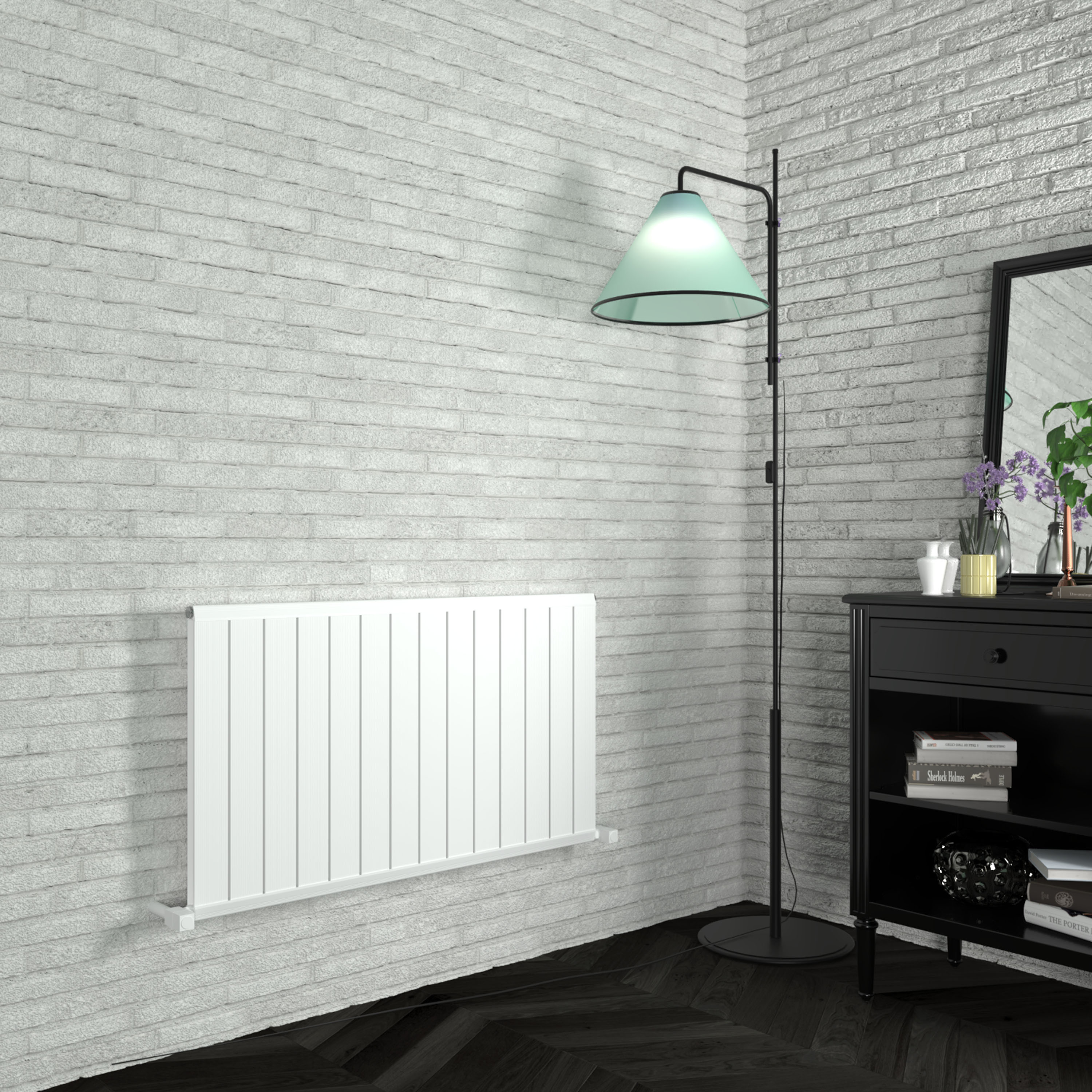 Carisa Elite Flat Panel Textured Horizontal Aluminium Radiator