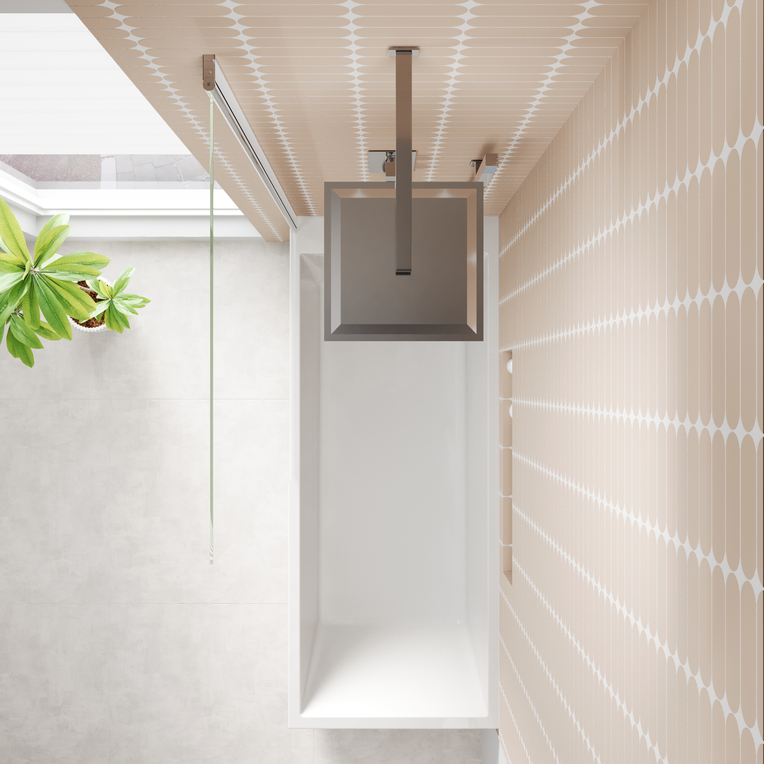 Armourcast Reinforced Slim Edge Square Single Ended Bath with Shower Screen - 1700mm