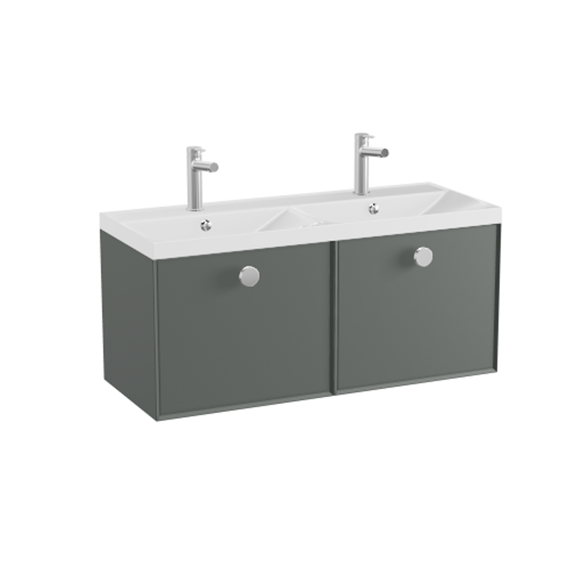 Vado Safari 1000mm Wall Hung Vanity Unit & Double Basin