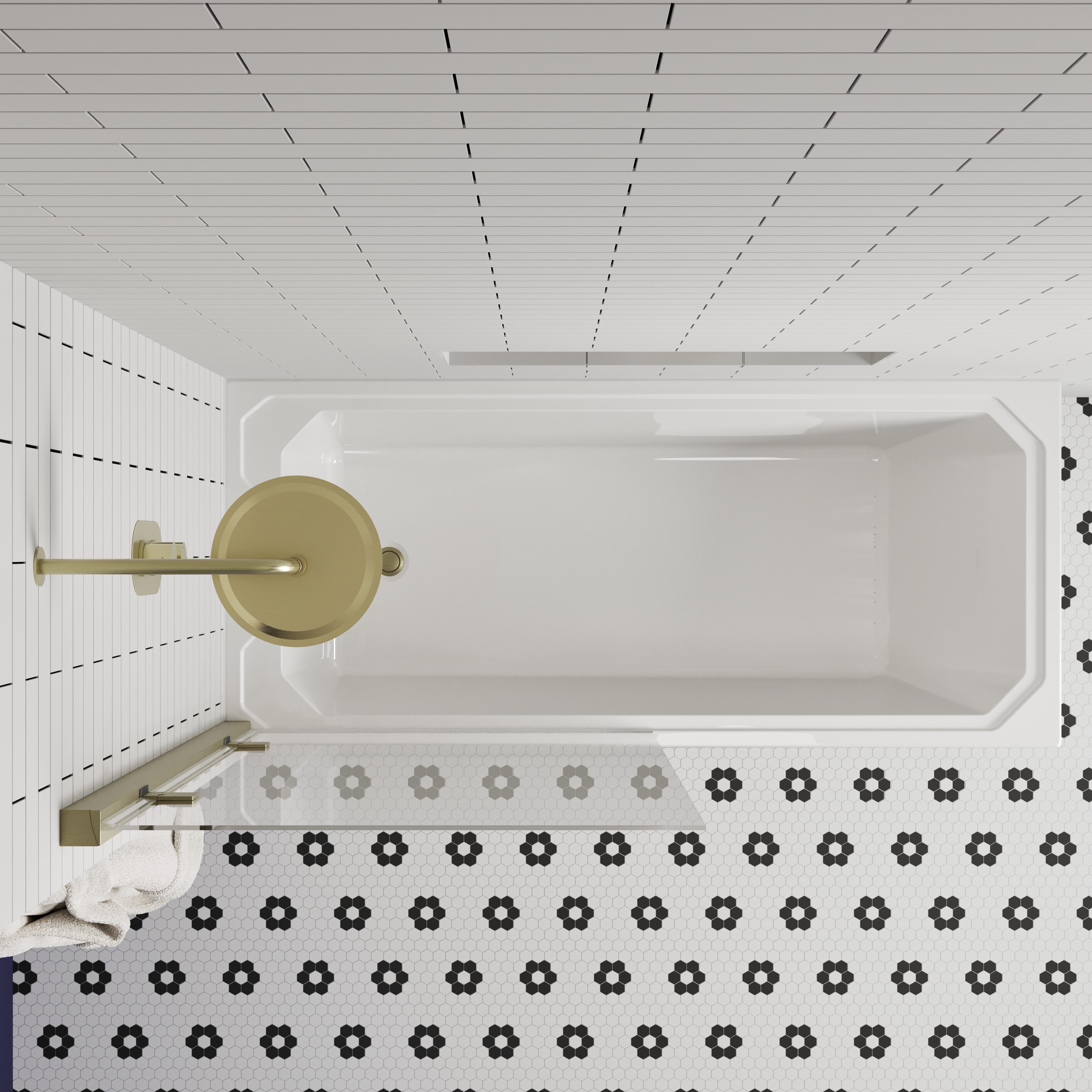 Butler & Rose Art Deco Shower Bath & Shower Screen