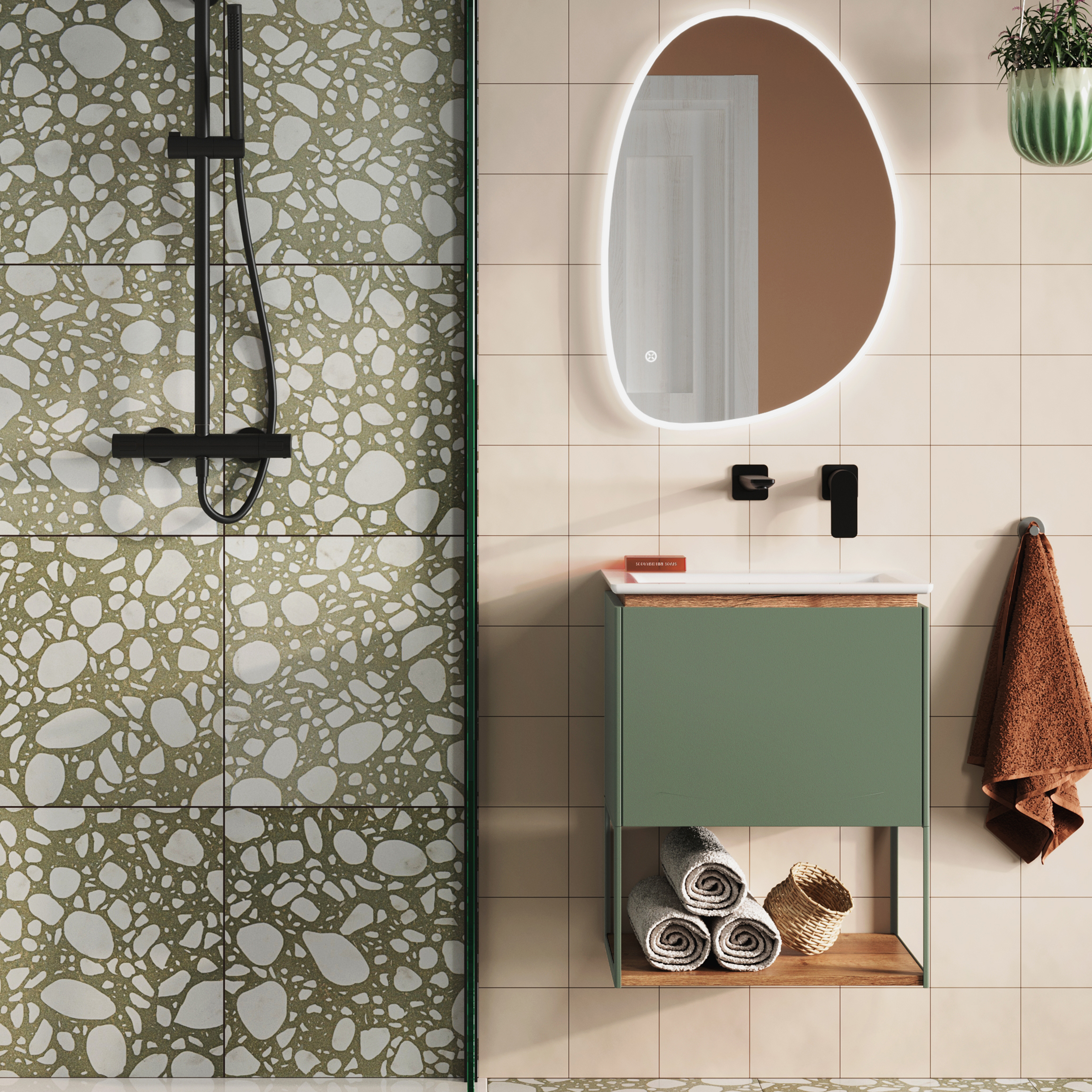Crosswater Fuse 2 Hole Wall Mounted Basin Mixer Tap