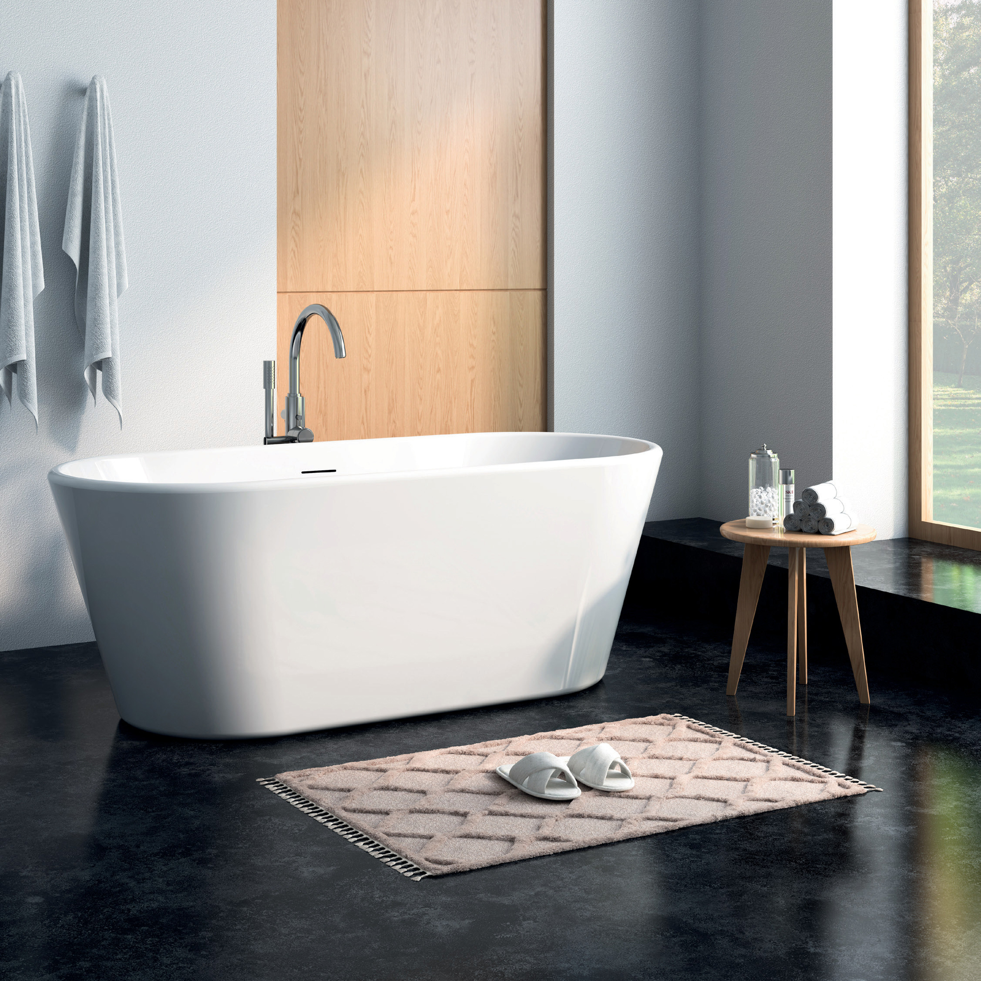 Vincent Alexander Grosvenor Freestanding Bath - 1650 x 735mm