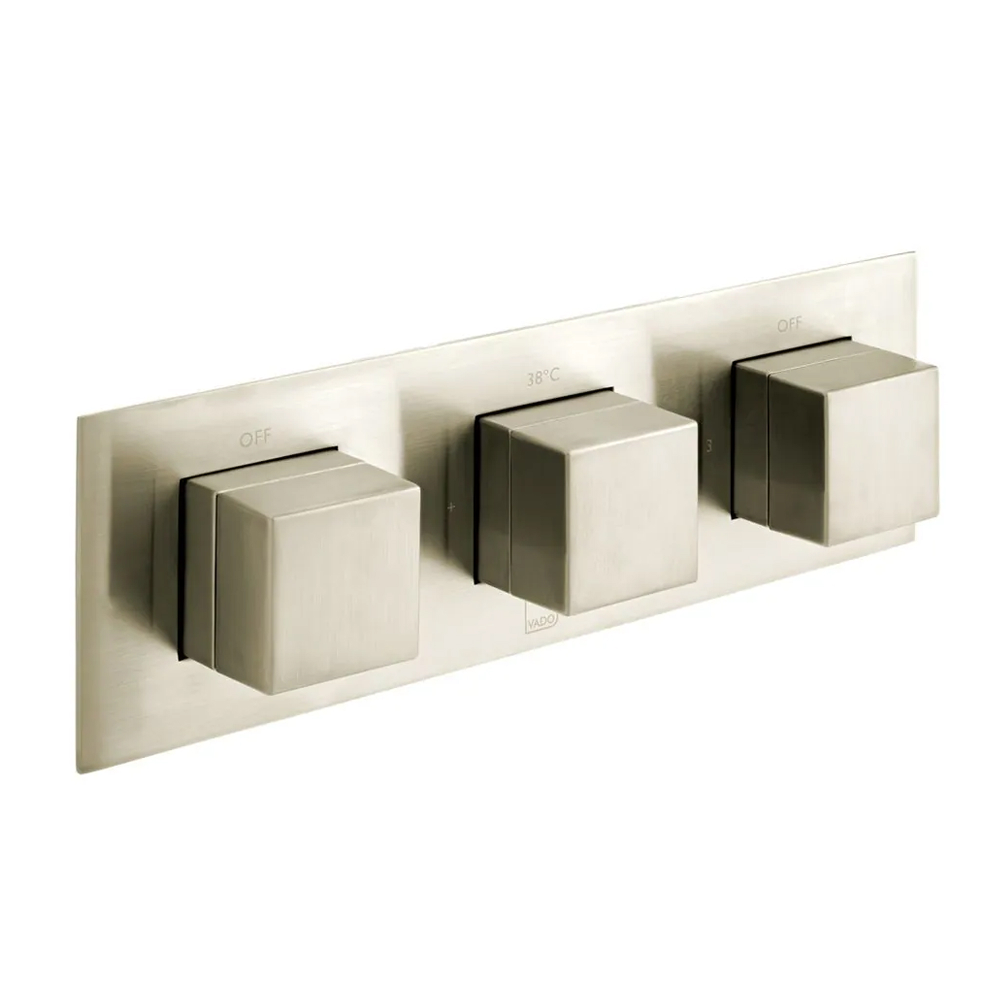 Vado Individual Tablet Notion Horizontal 3 Outlet 3 Handle Thermostatic Concealed Shower Valve