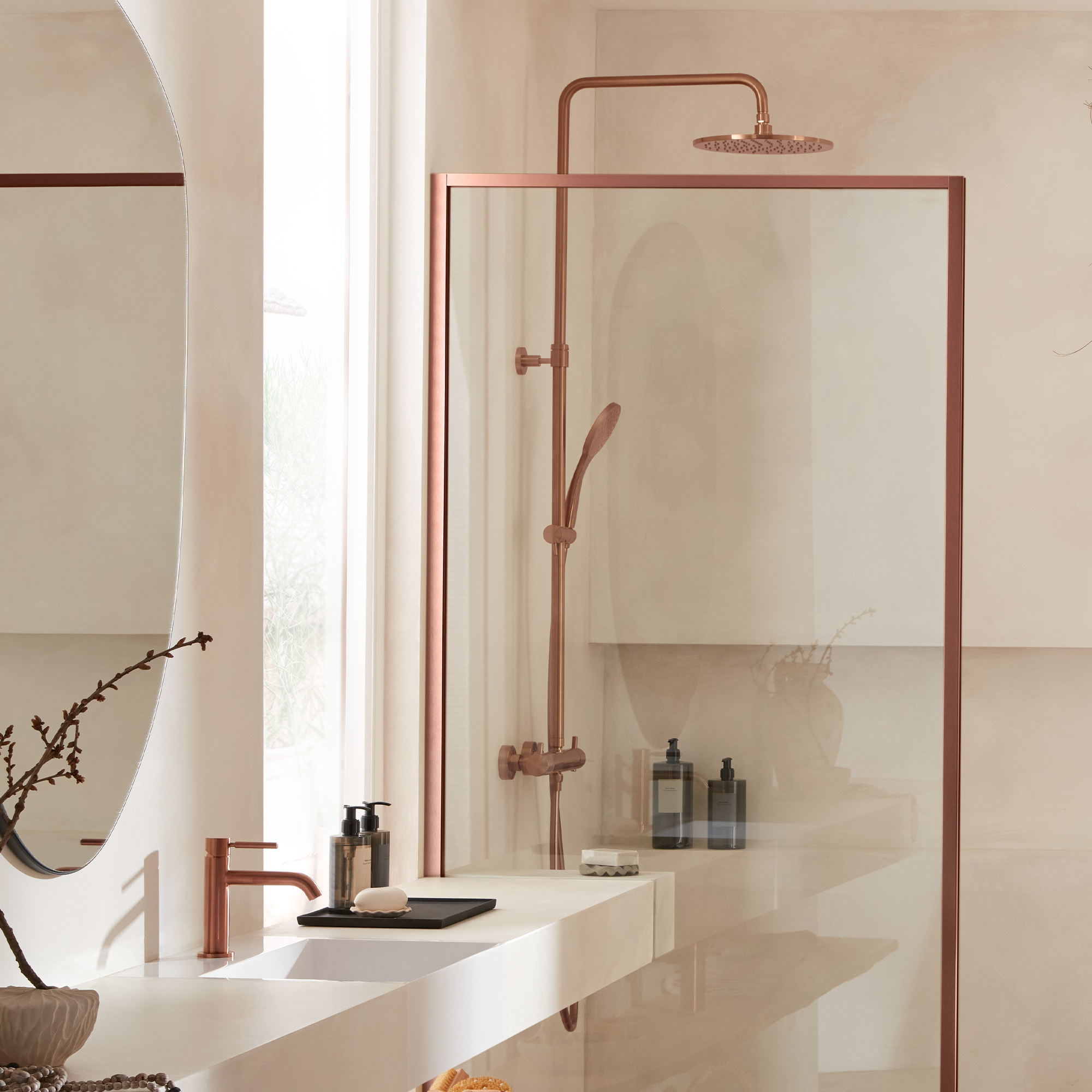 Vado Individual Nebula Exposed Thermostatic Rigid Riser Shower Kit