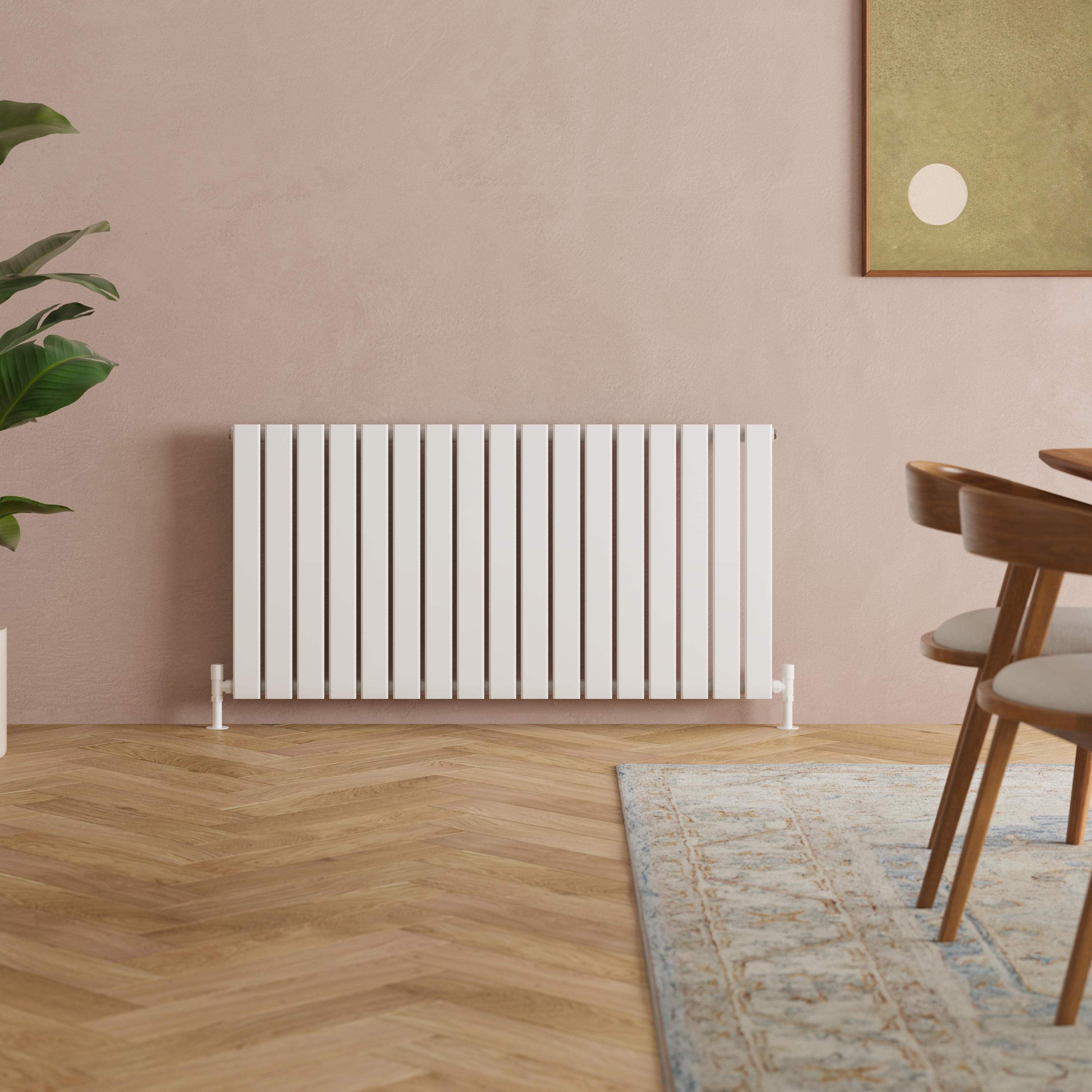 Toasty Radiance White Flat Panel Horizontal Radiator