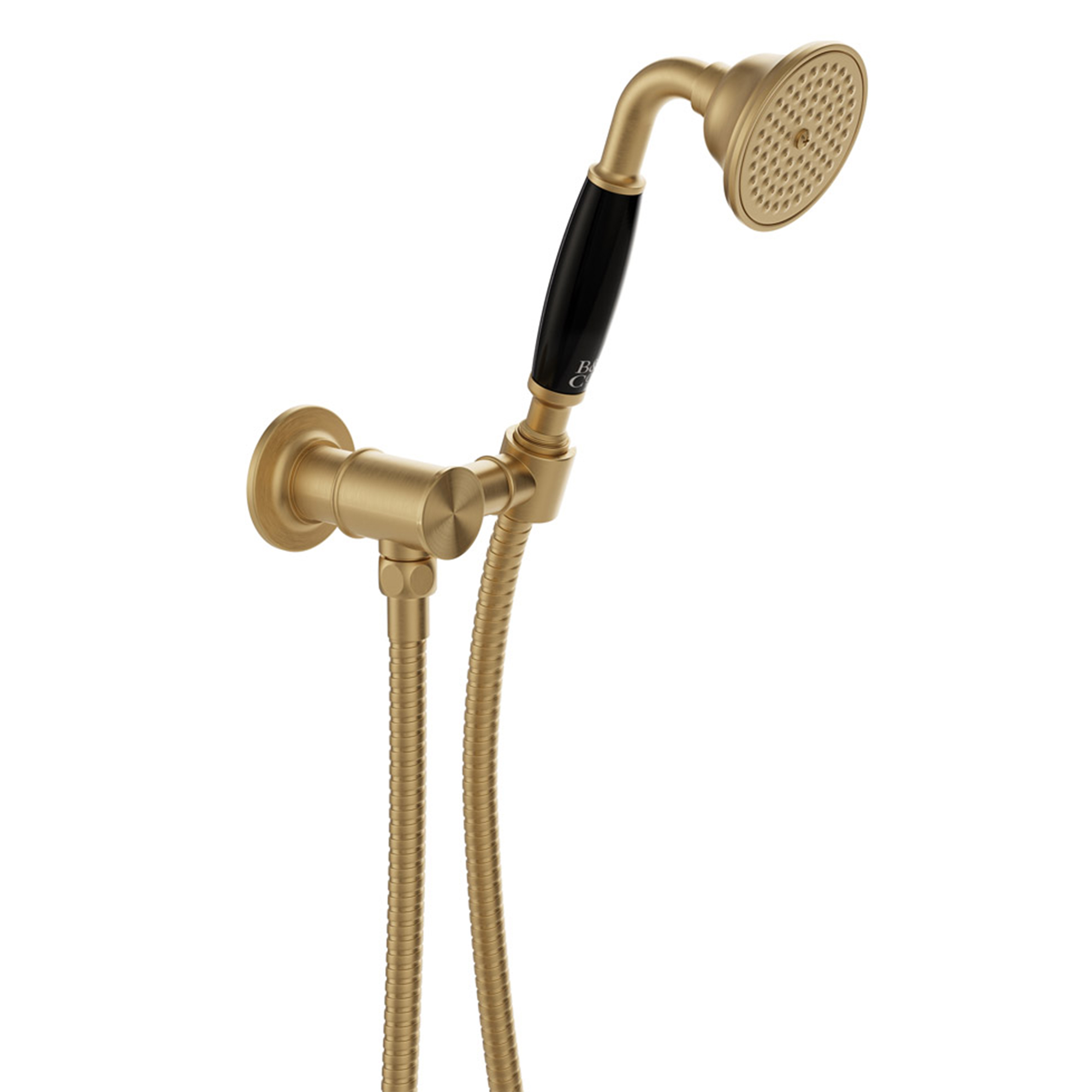 Booth & Co Axbridge Traditional Shower Handset with Wall Outlet & Hose