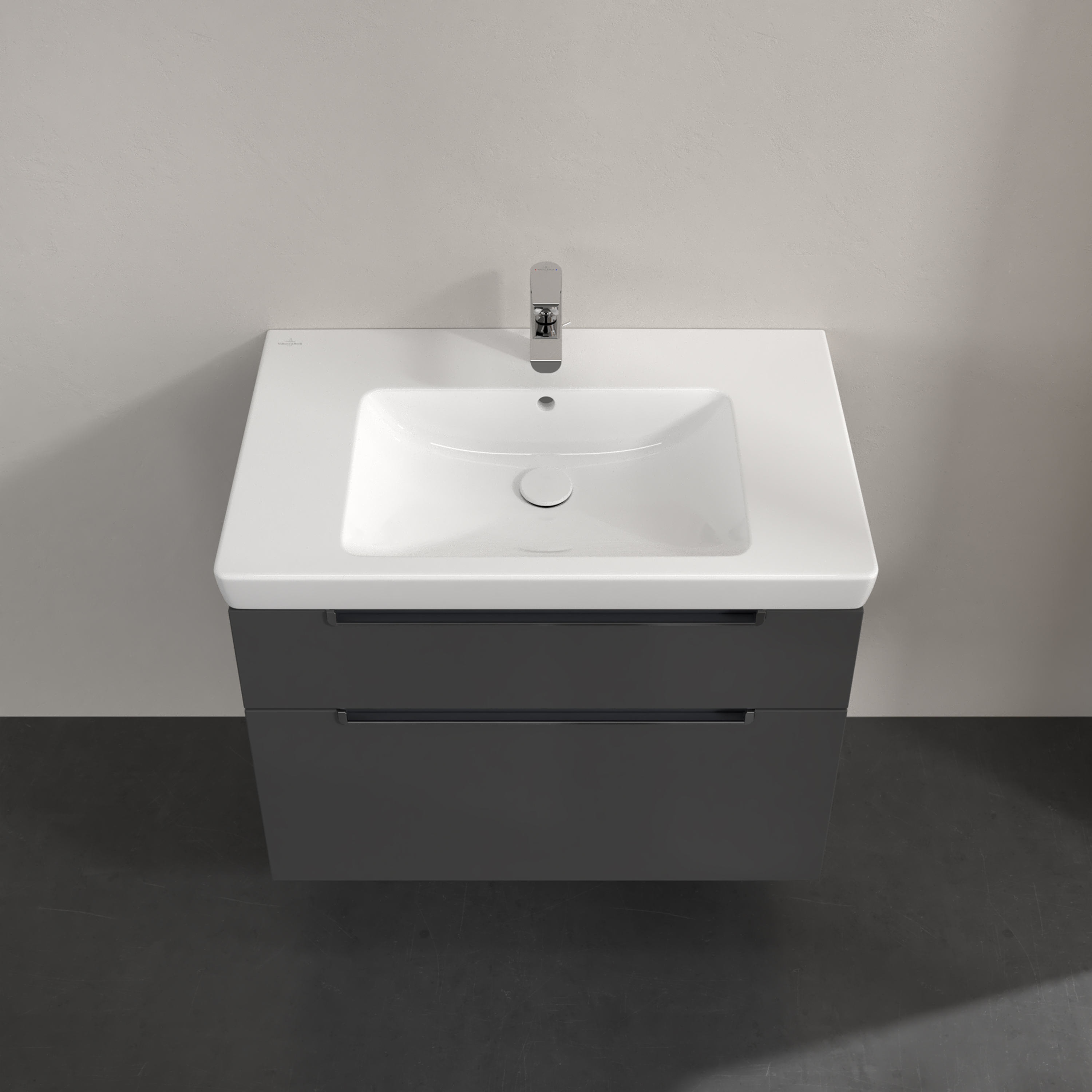 Villeroy & Boch Subway 2.0 800mm Wall Mounted 2 Drawer Vanity Unit & Basin