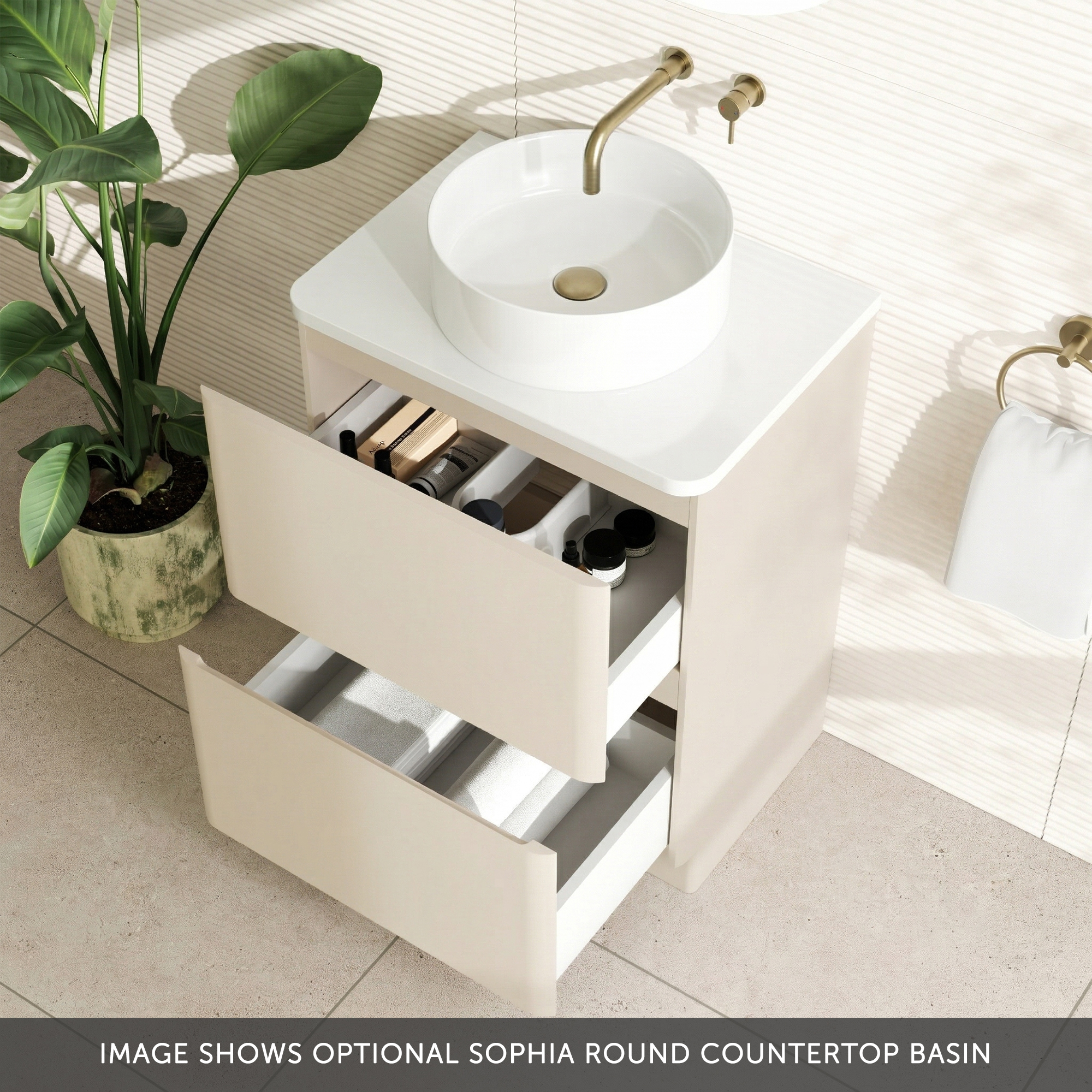 Drench Origin 600mm Floorstanding Vanity Unit & Countertop
