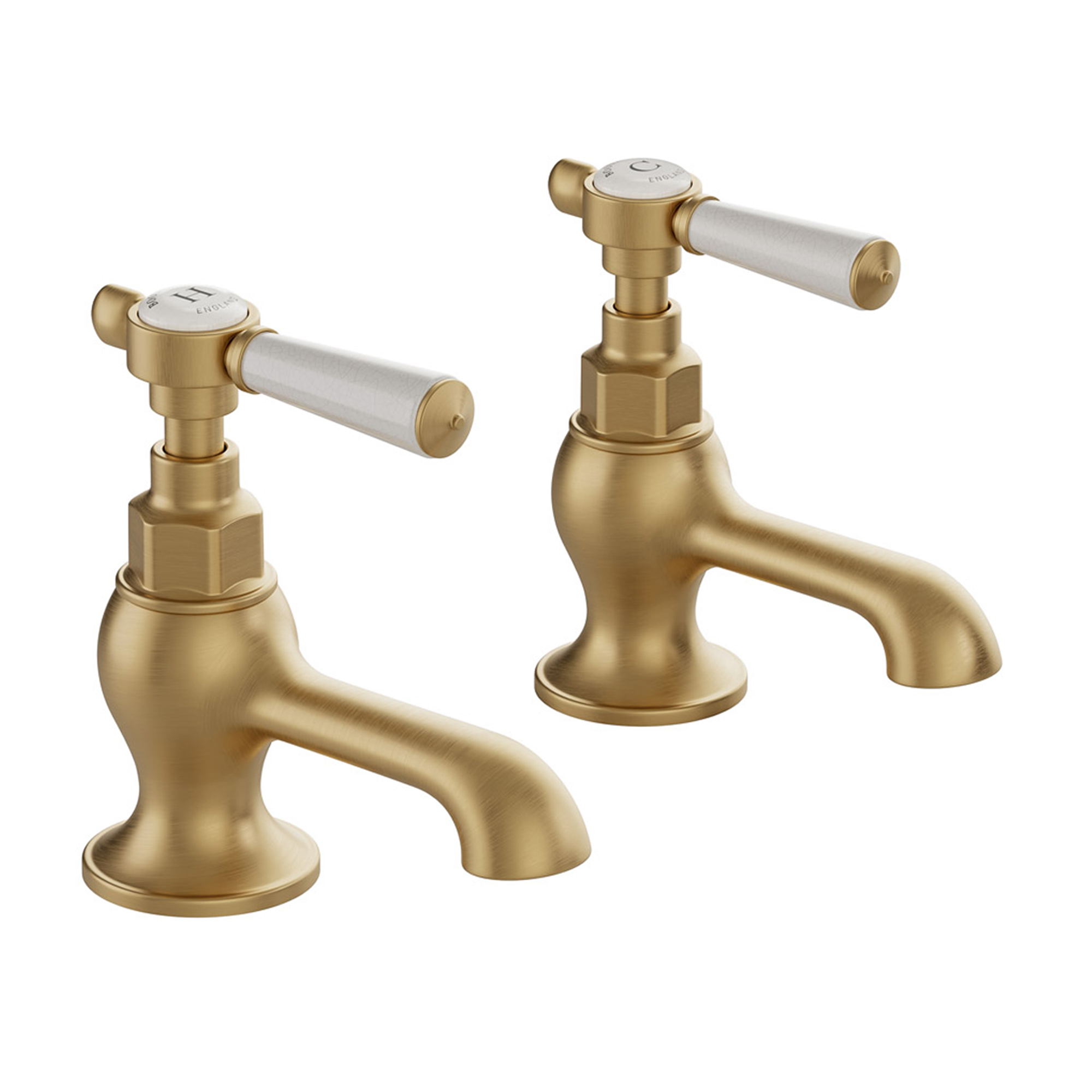 Booth & Co Axbridge Traditional Lever Basin Pillar Taps